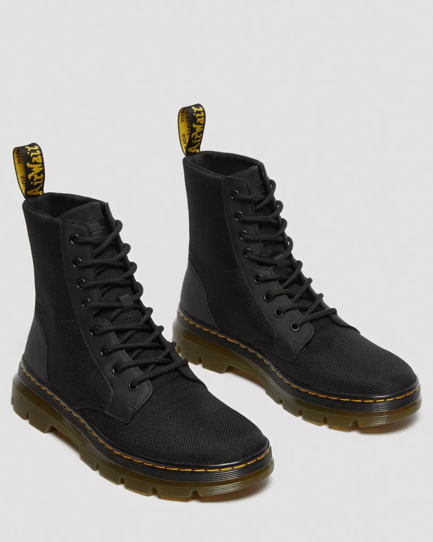 Casual Boots|Ankle Boots>Dr. Martens Combs Poly Casual Boots Black — Extra Tough Poly+Rubbery