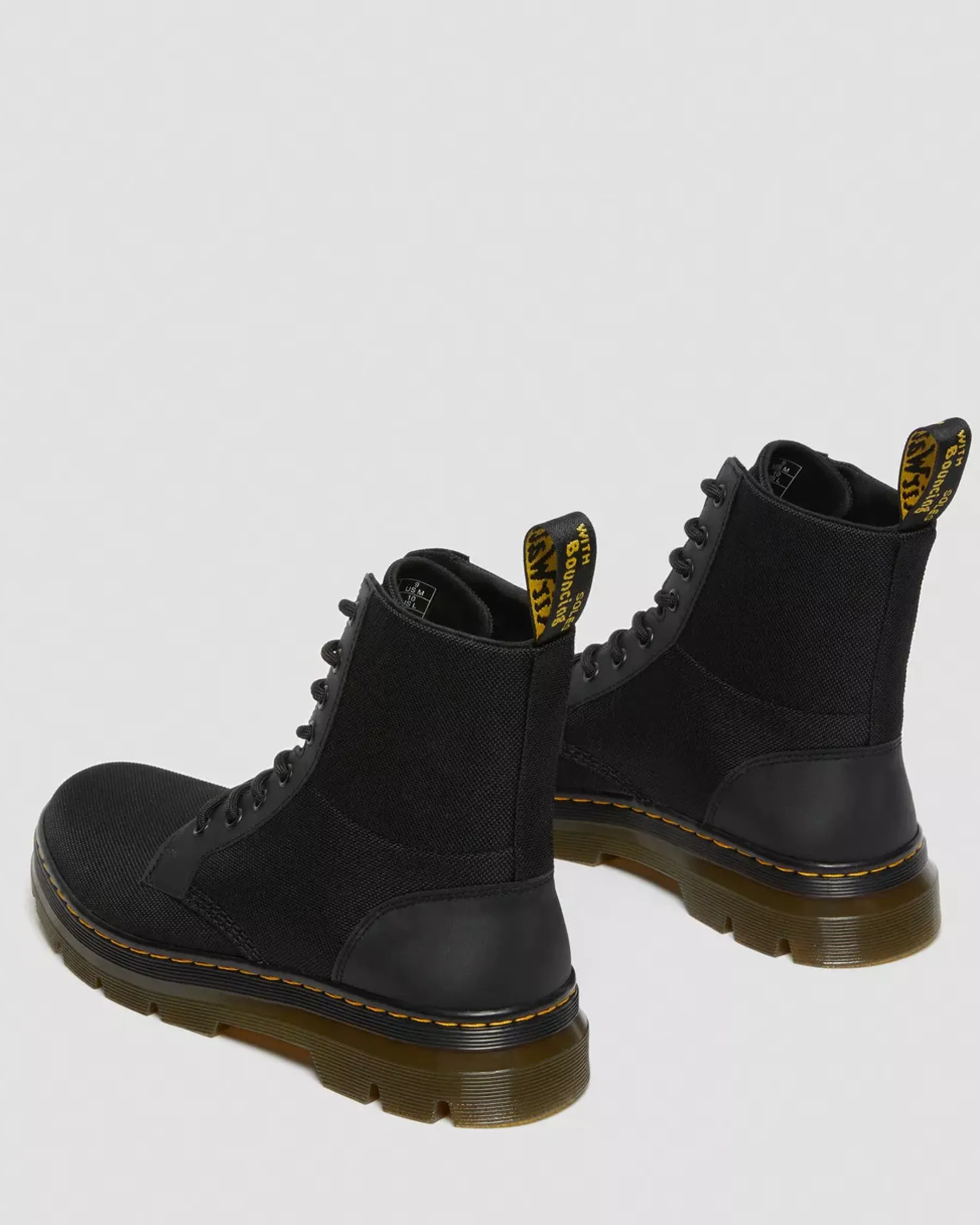 Casual Boots|Ankle Boots>Dr. Martens Combs Poly Casual Boots Black — Extra Tough Poly+Rubbery