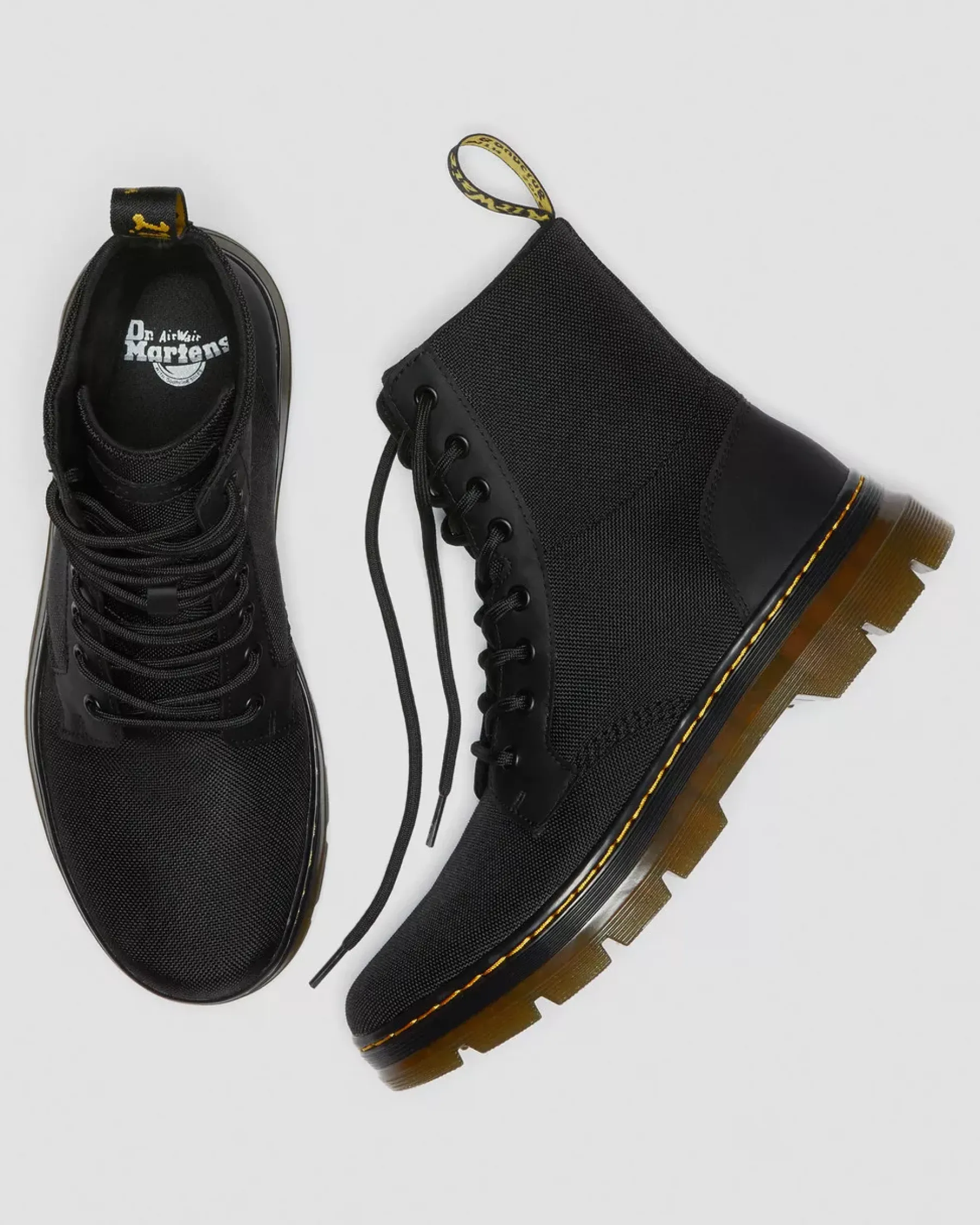 Casual Boots|Ankle Boots>Dr. Martens Combs Poly Casual Boots Black — Extra Tough Poly+Rubbery