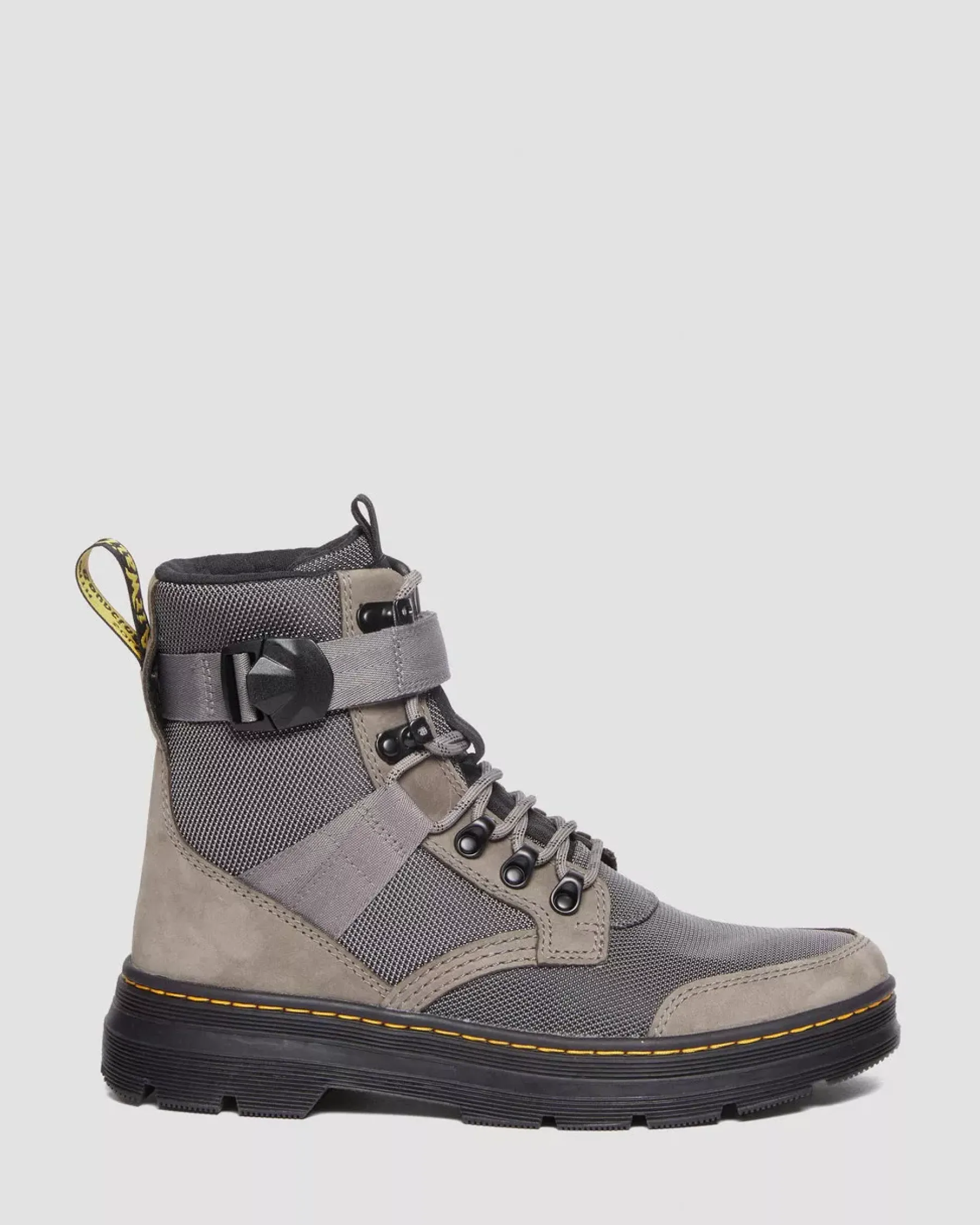 Sale|Winter Boots>Dr. Martens Combs Tech II Fleece-Lined Casual Boots NICKEL GREY — Buffbuck Two Tone Nylon