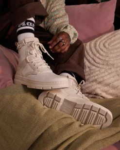 Sale|Sale>Dr. Martens Combs Tech II Poly & Leather Casual Boots OFF WHITE+NATURAL — Extra Tough Nylon
