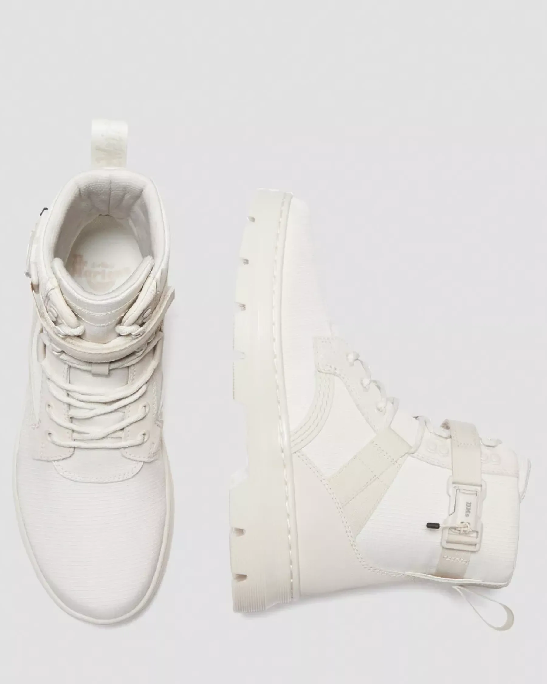 Sale|Sale>Dr. Martens Combs Tech II Poly & Leather Casual Boots OFF WHITE+NATURAL — Extra Tough Nylon