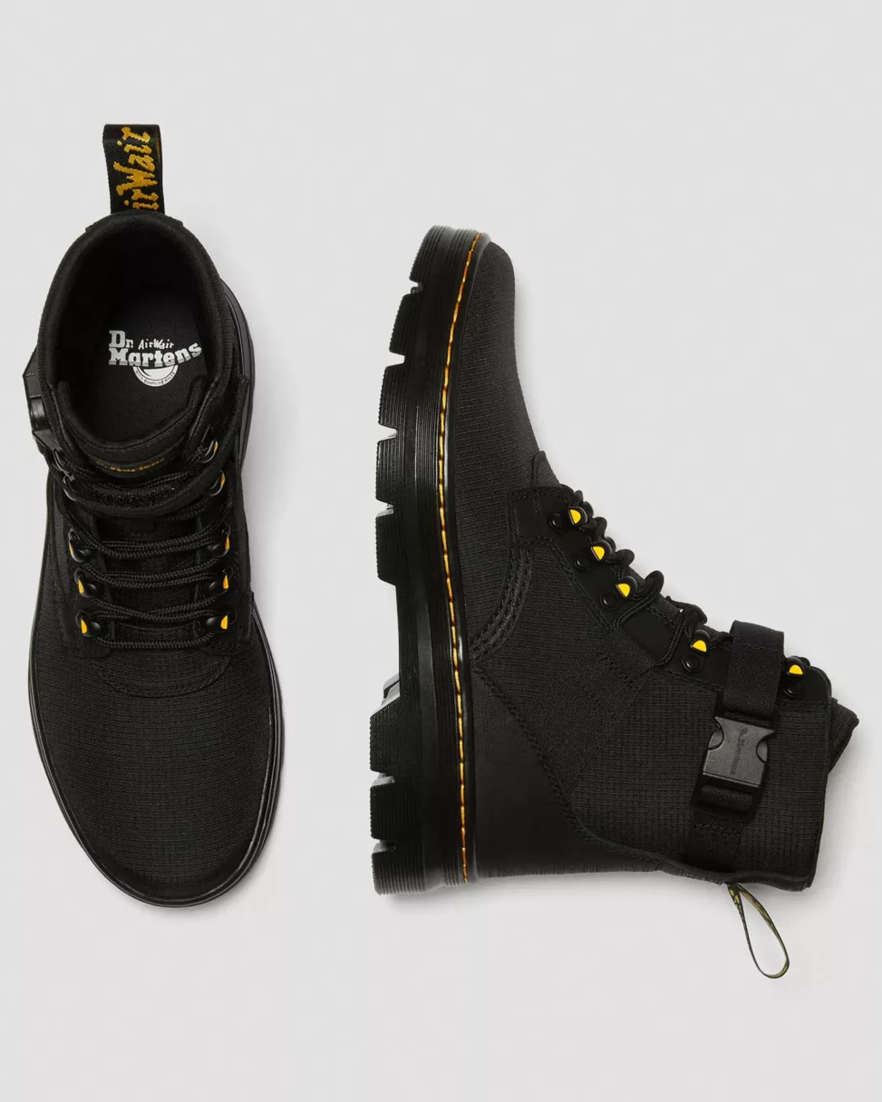 Sale|Casual Boots>Dr. Martens Combs Tech II Poly Casual Boots Black — Accord+Poly Ripstop