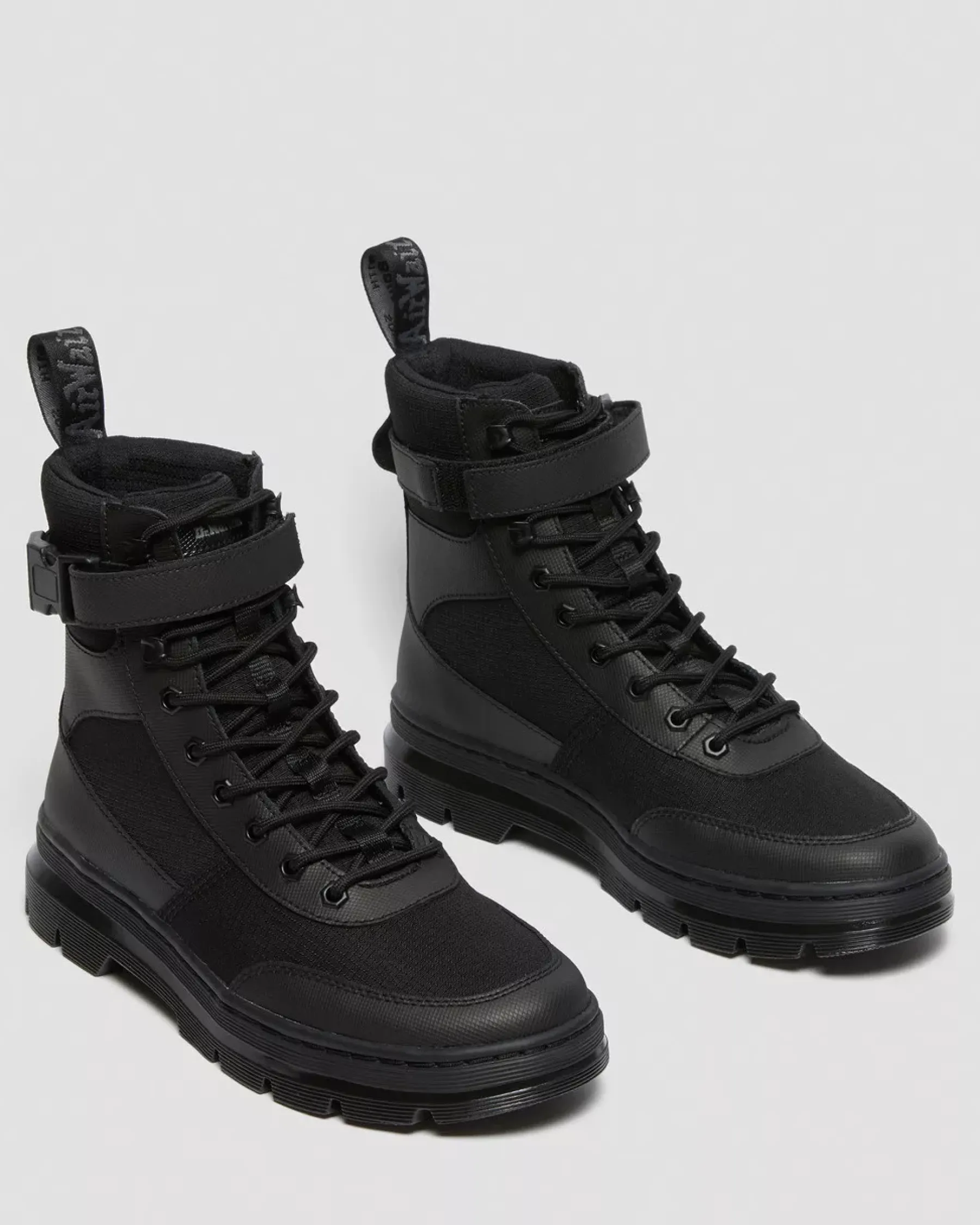 Casual Boots|Ankle Boots>Dr. Martens Combs Tech Poly Casual Boots Black — Element Poly Rip Stop