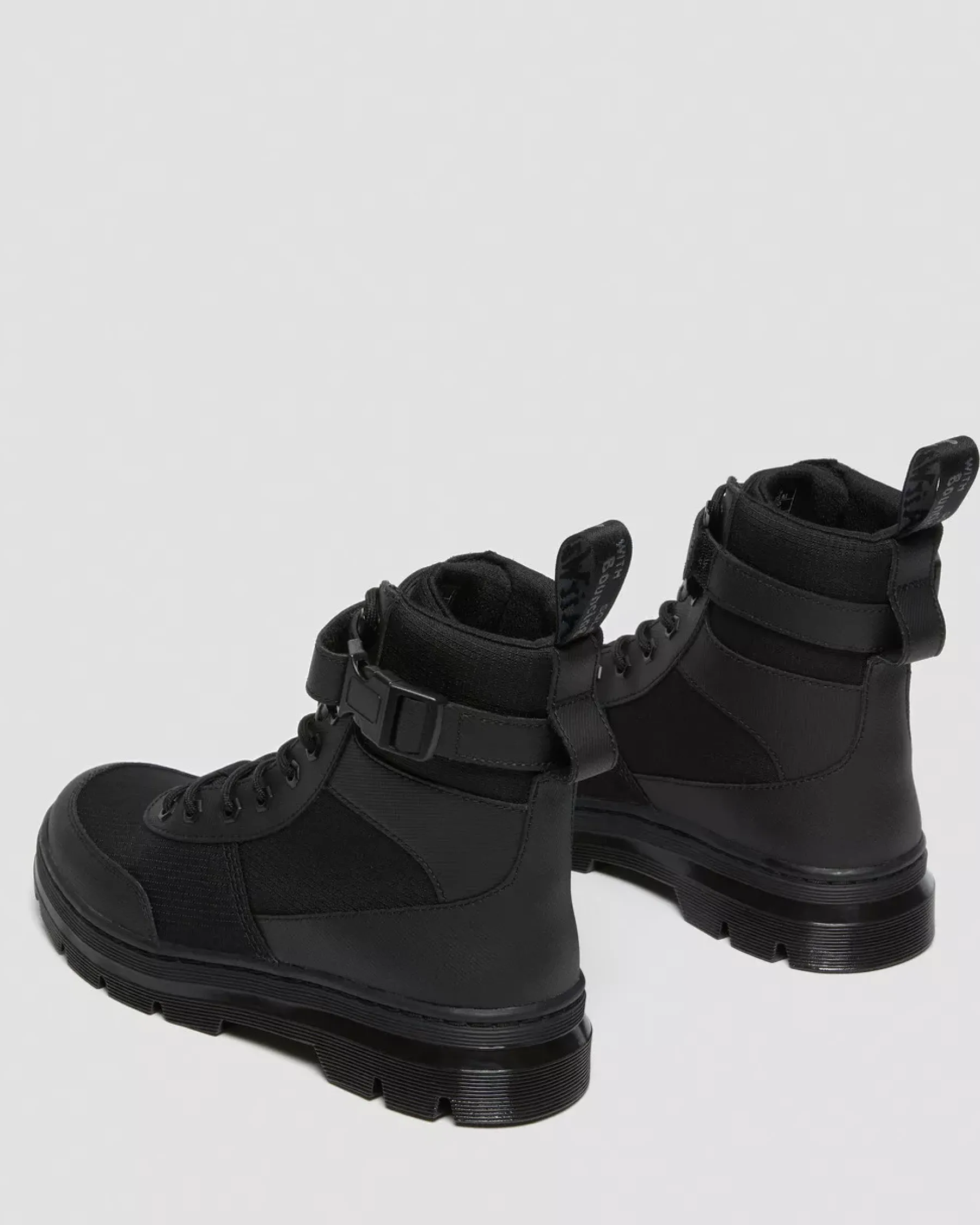 Casual Boots|Ankle Boots>Dr. Martens Combs Tech Poly Casual Boots Black — Element Poly Rip Stop