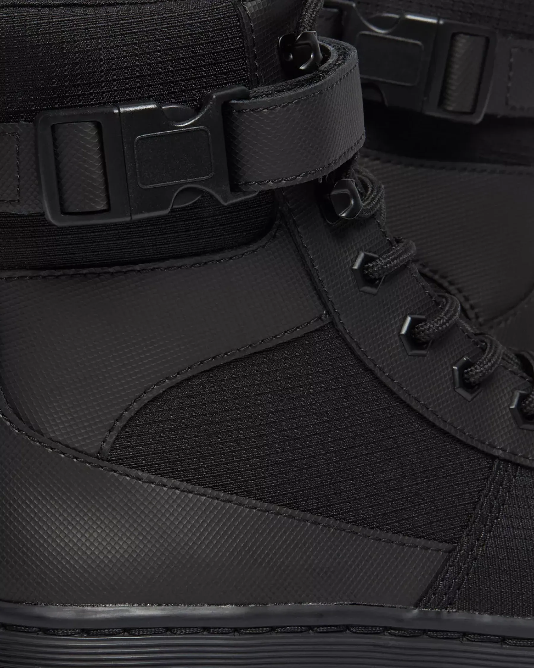 Casual Boots|Ankle Boots>Dr. Martens Combs Tech Poly Casual Boots Black — Element Poly Rip Stop