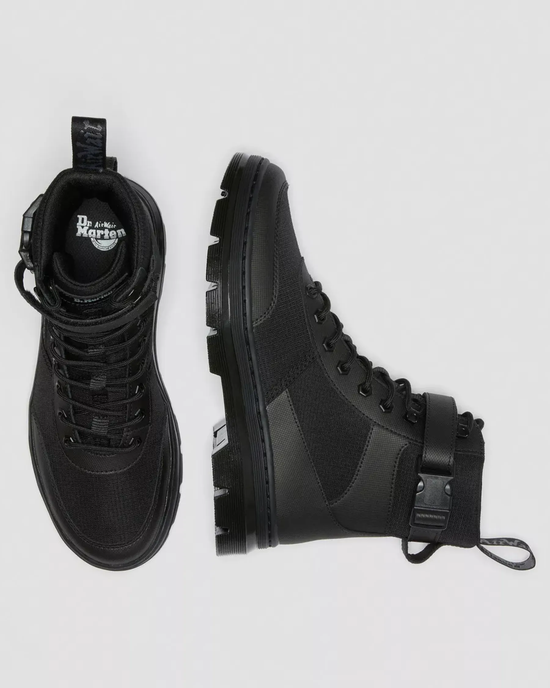 Casual Boots|Ankle Boots>Dr. Martens Combs Tech Poly Casual Boots Black — Element Poly Rip Stop