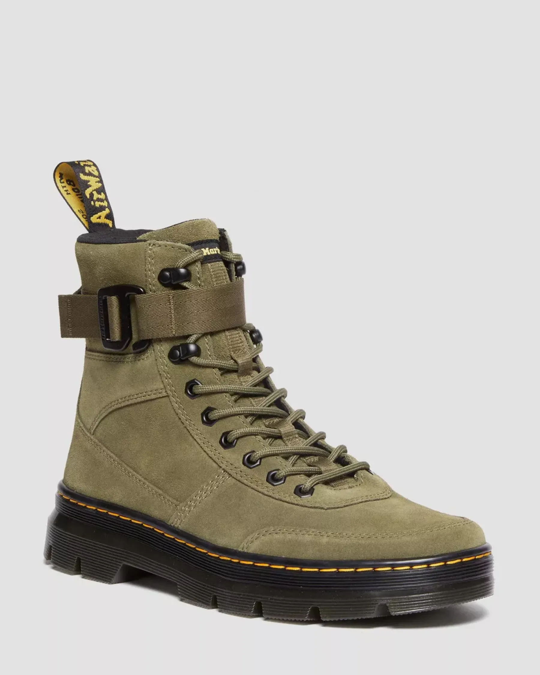 Sale|Casual Boots>Dr. Martens Combs Tech Suede Casual Boots DMS OLIVE — E.H.Suede