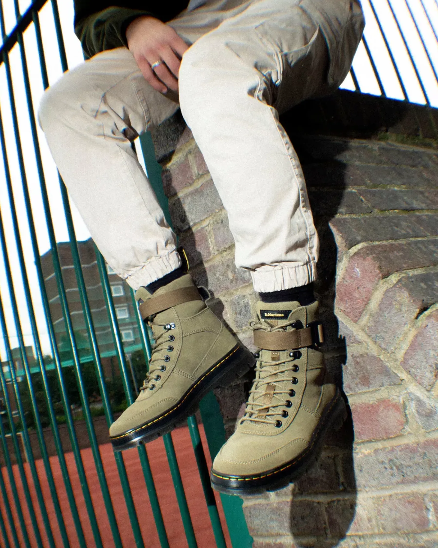 Sale|Casual Boots>Dr. Martens Combs Tech Suede Casual Boots DMS OLIVE — E.H.Suede