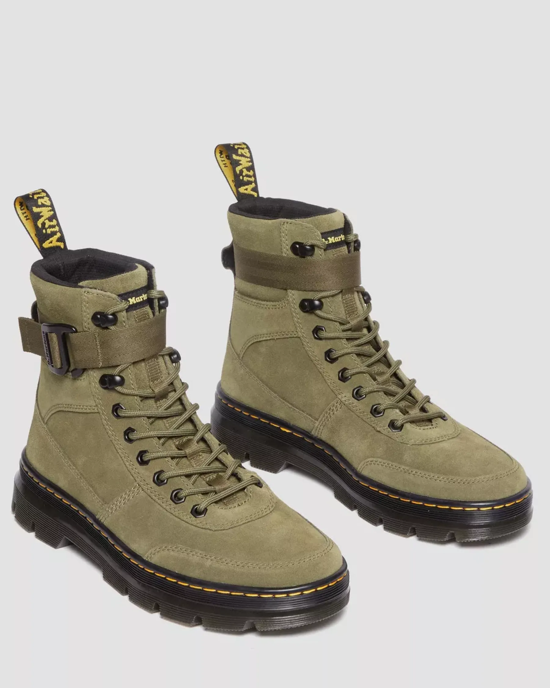 Sale|Casual Boots>Dr. Martens Combs Tech Suede Casual Boots DMS OLIVE — E.H.Suede