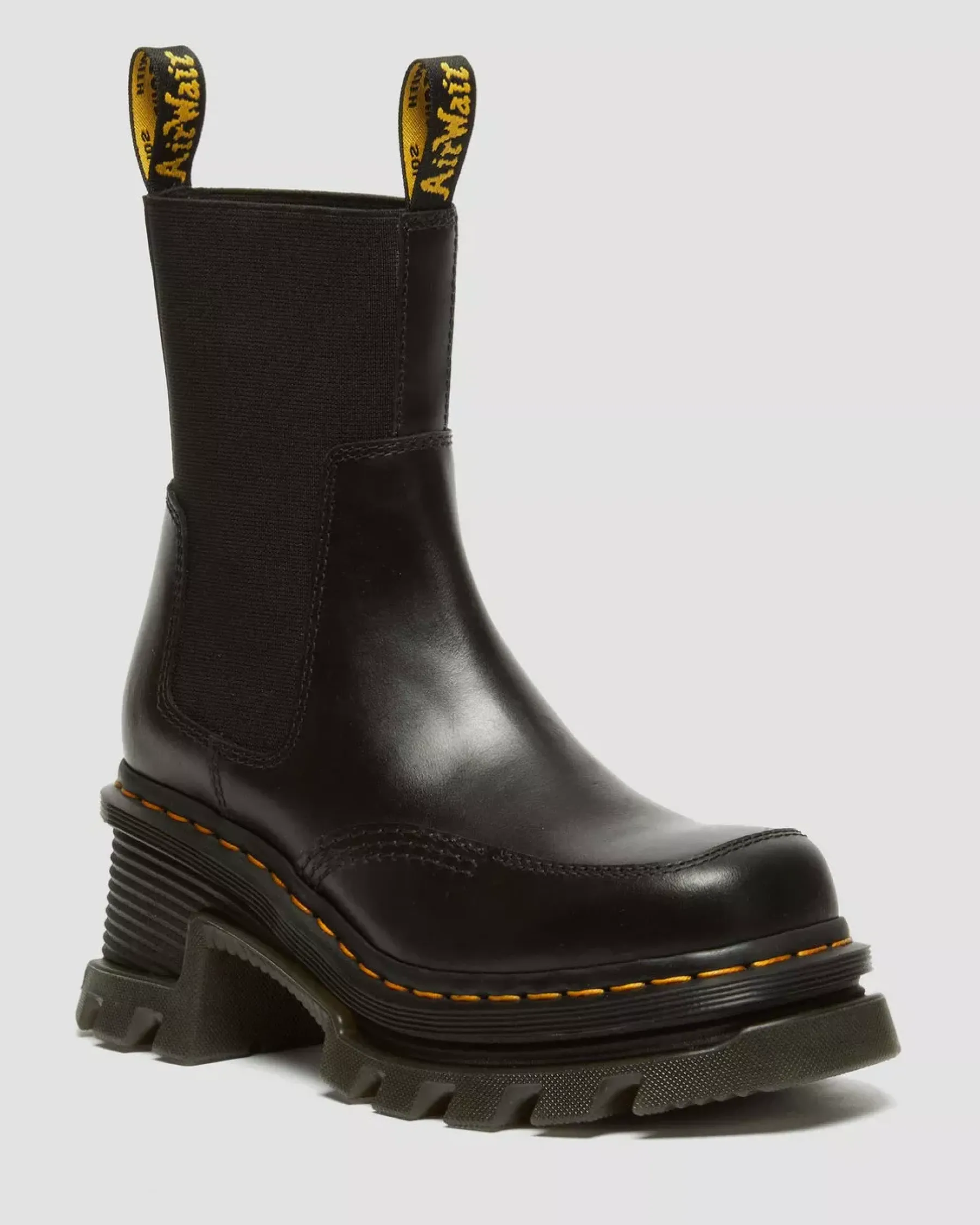 Heeled Boots|Chelsea Boots>Dr. Martens Corran Chelsea Atlas Leather Heeled Boots Black — Atlas