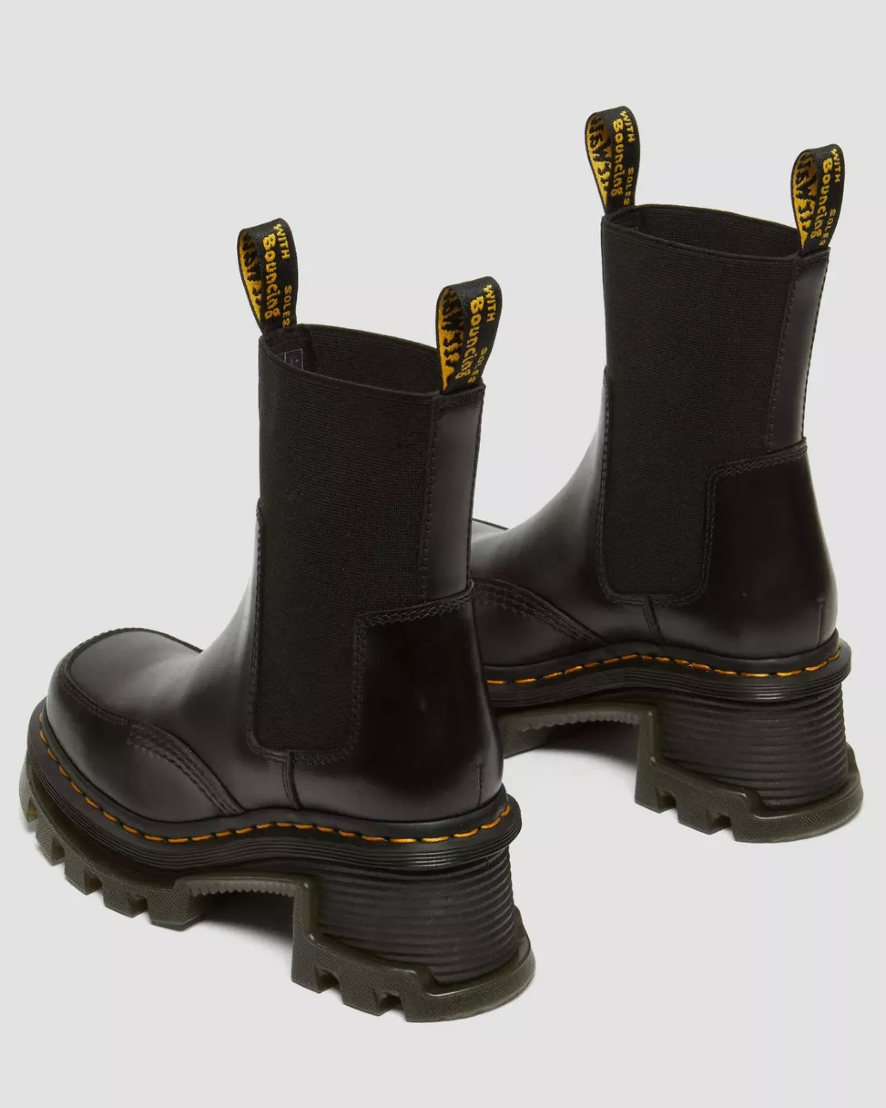 Heeled Boots|Chelsea Boots>Dr. Martens Corran Chelsea Atlas Leather Heeled Boots Black — Atlas