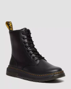 Casual Boots|Ankle Boots>Dr. Martens Crewson Classic Leather Everyday Boots BLACK