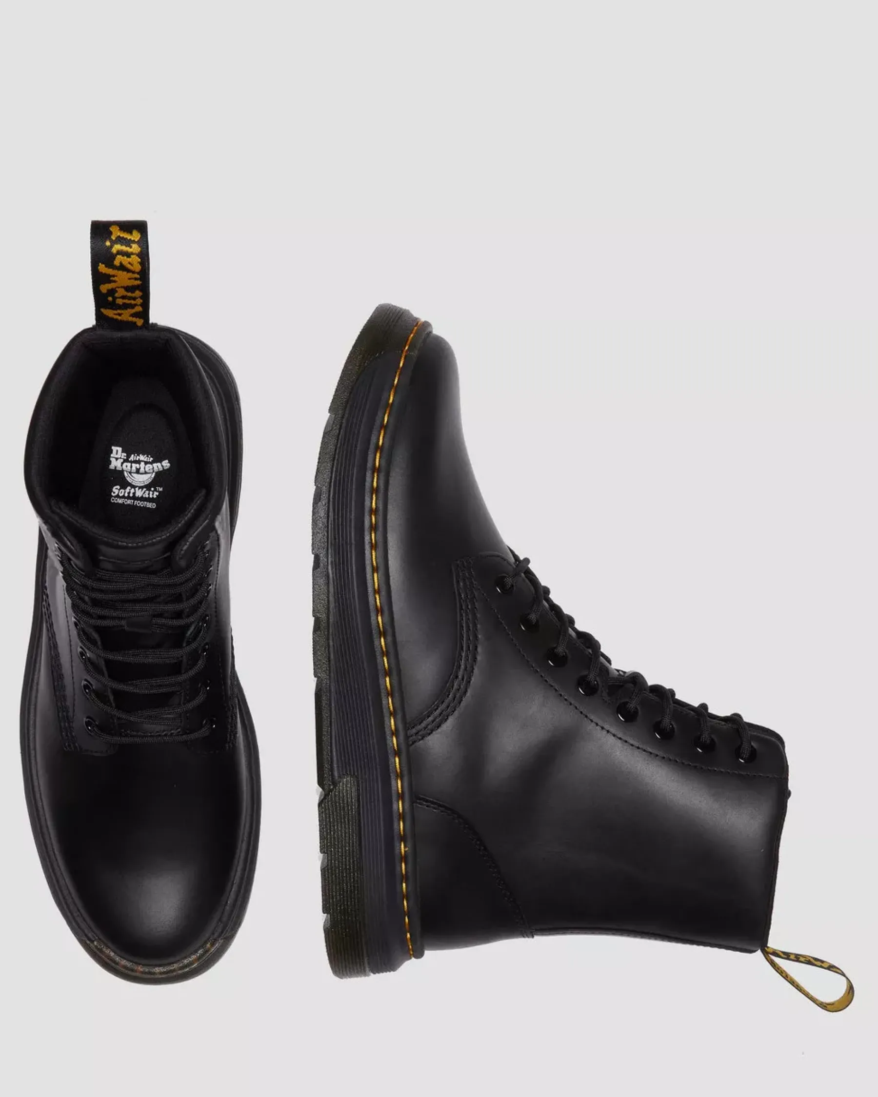 Casual Boots|Ankle Boots>Dr. Martens Crewson Classic Leather Everyday Boots BLACK