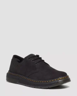 Shoes|Shoes>Dr. Martens Crewson Lo Buffbuck Leather Casual Shoes Black — Buffbuck