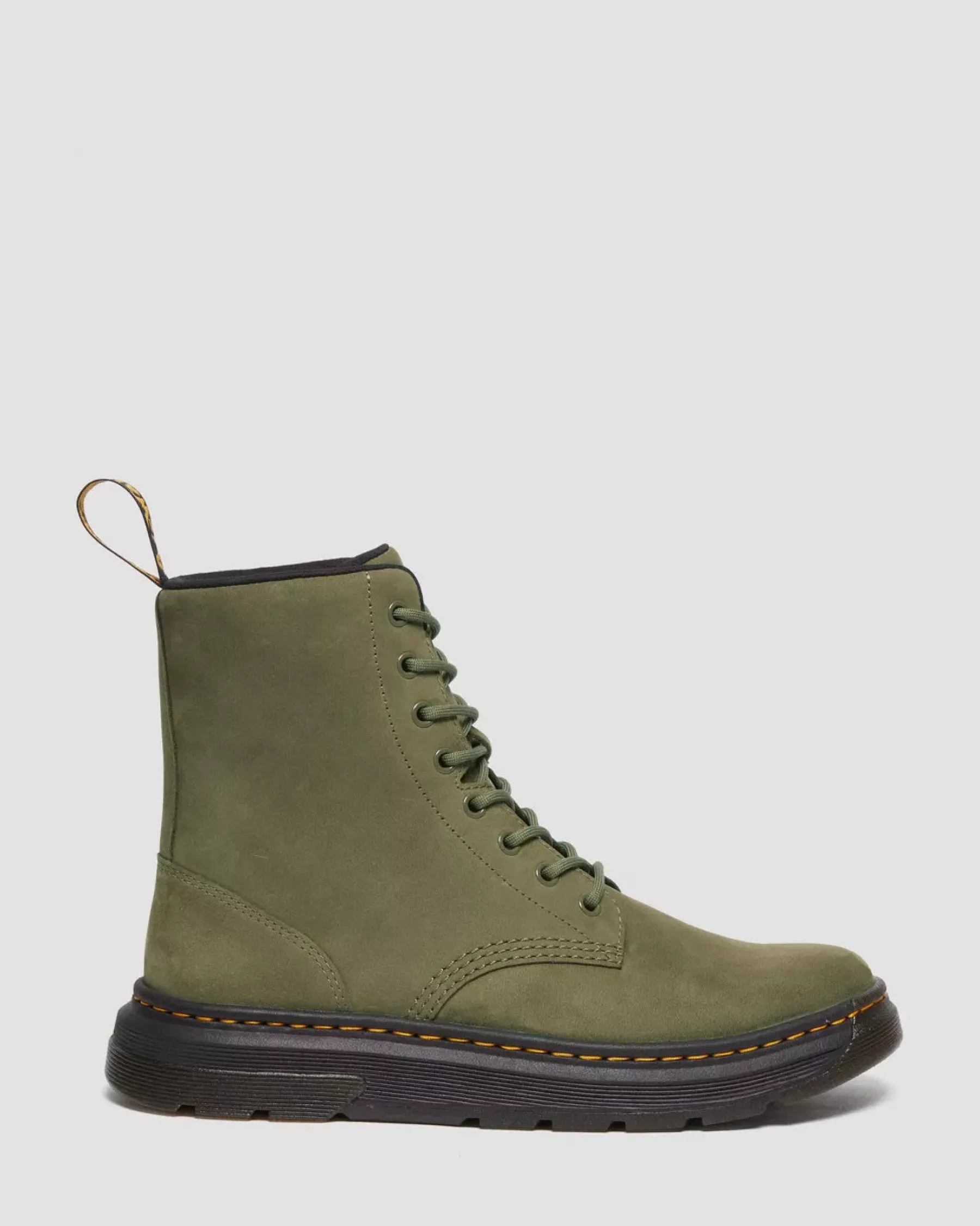Sale|Casual Boots>Dr. Martens Crewson Nubuck Leather Everyday Boots DMS OLIVE — Buffbuck
