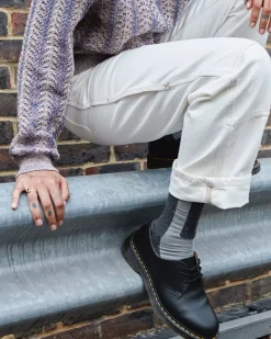 Socks|Accessories>Dr. Martens Double Doc Cotton Blend Socks Charcoal — Cotton Blend