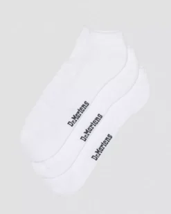 Socks|Sale>Dr. Martens Double Doc Organic Cotton Blend Short 3-Pack Socks White — Cotton Blend