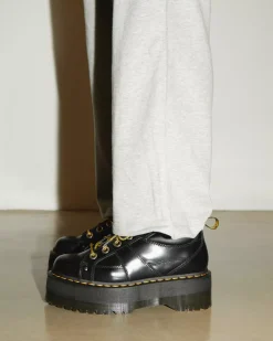 Platform Shoes|Platforms>Dr. Martens 5-Eye Max Buttero Leather Platform Shoes Black — Buttero