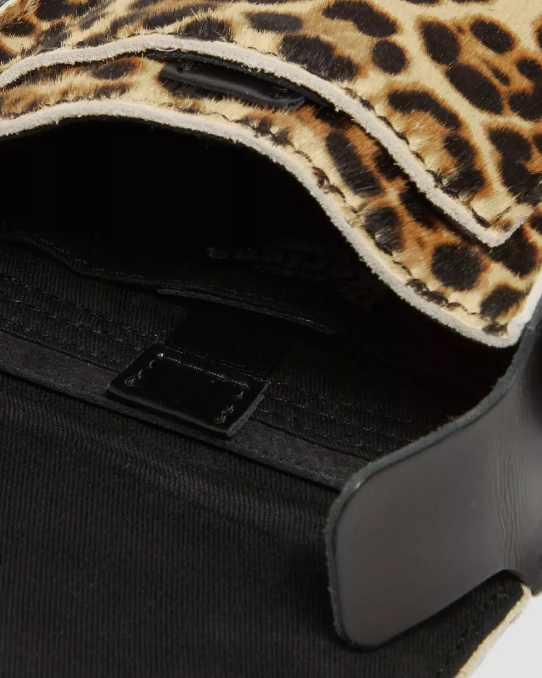 Accessories|Bags>Dr. Martens Hair-On Leopard Print Vertical Crossbody Bag Black