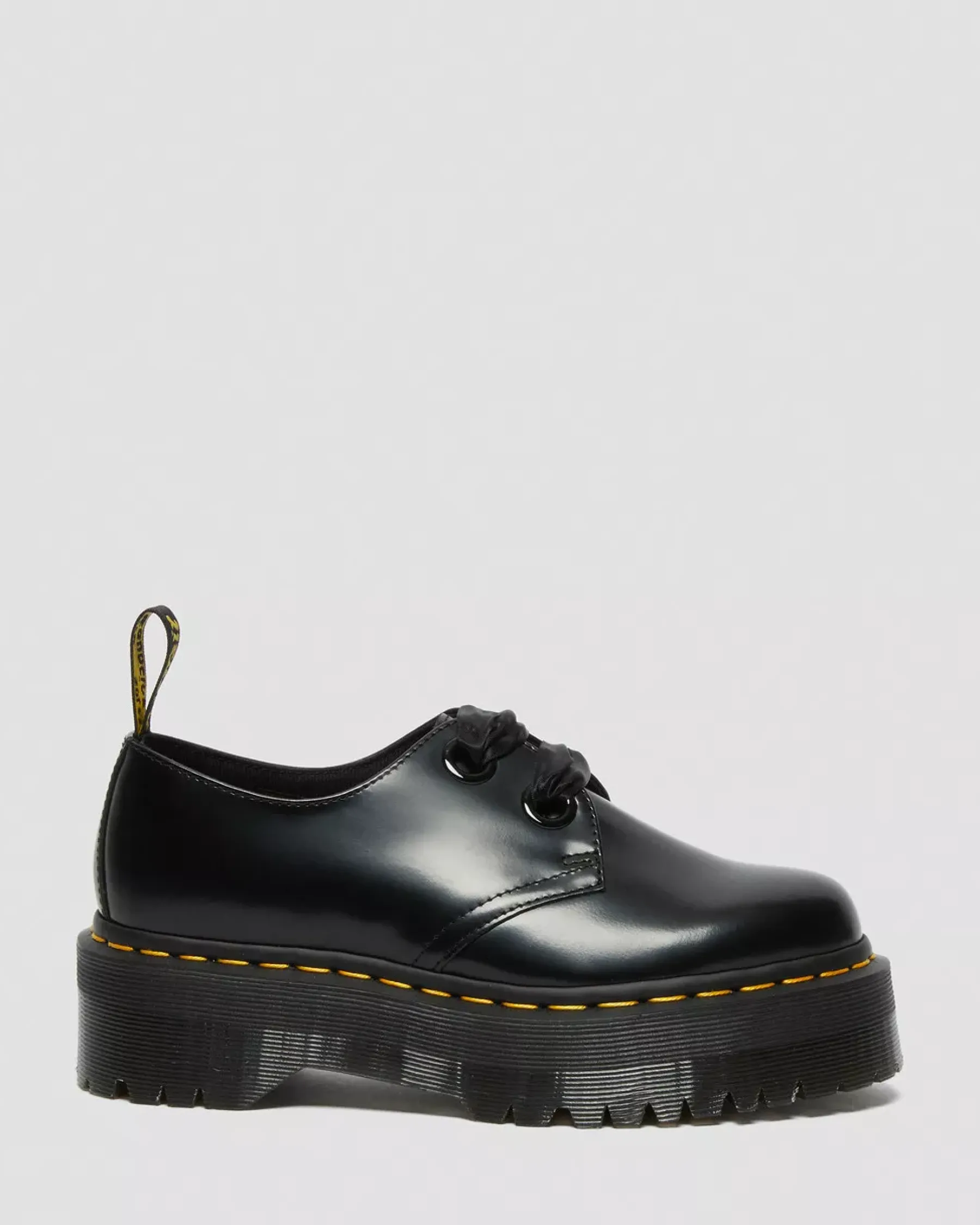 Platform Shoes|Shoes>Dr. Martens Holly Women's Leather Platform Shoes Black — Buttero