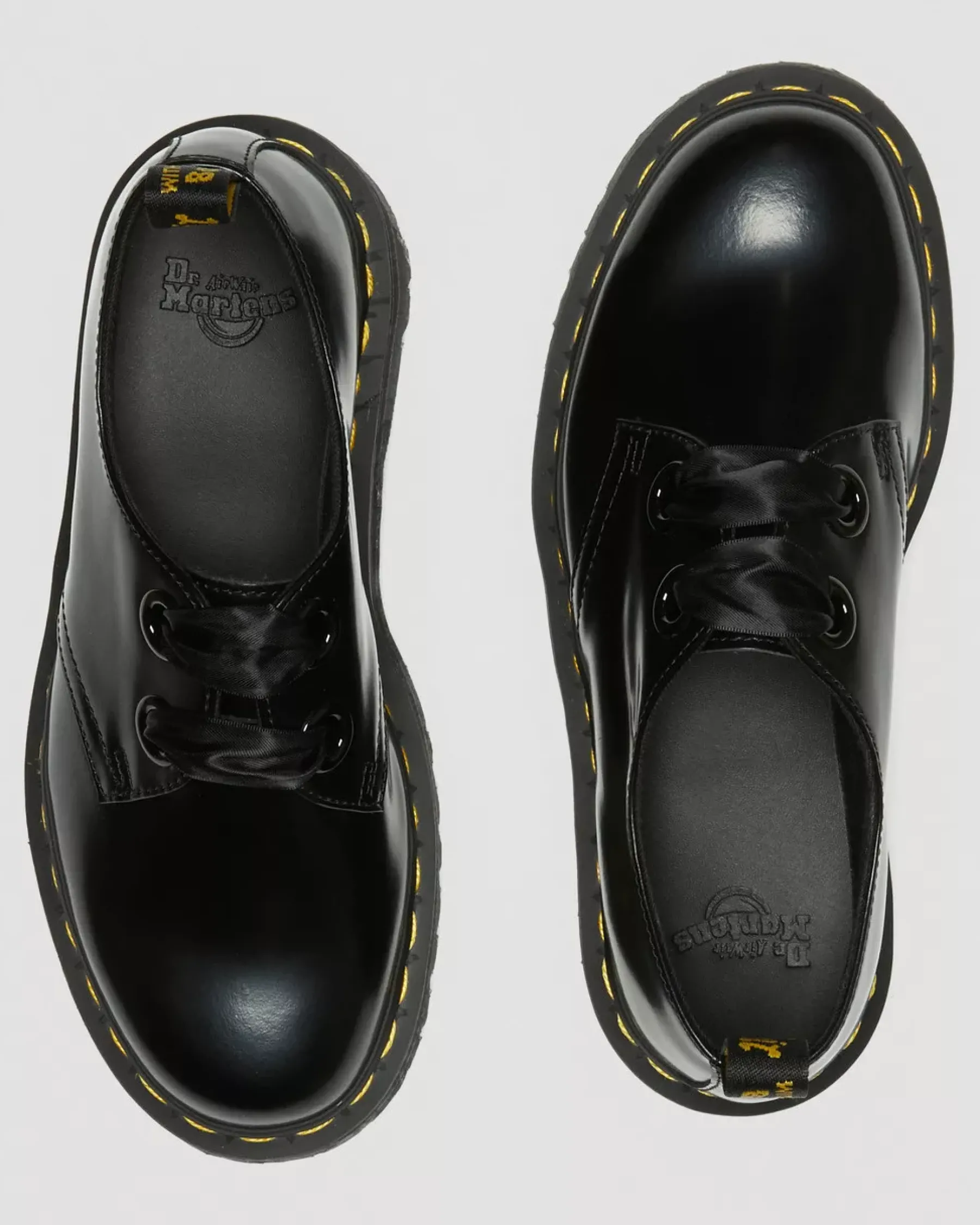 Platform Shoes|Shoes>Dr. Martens Holly Women's Leather Platform Shoes Black — Buttero
