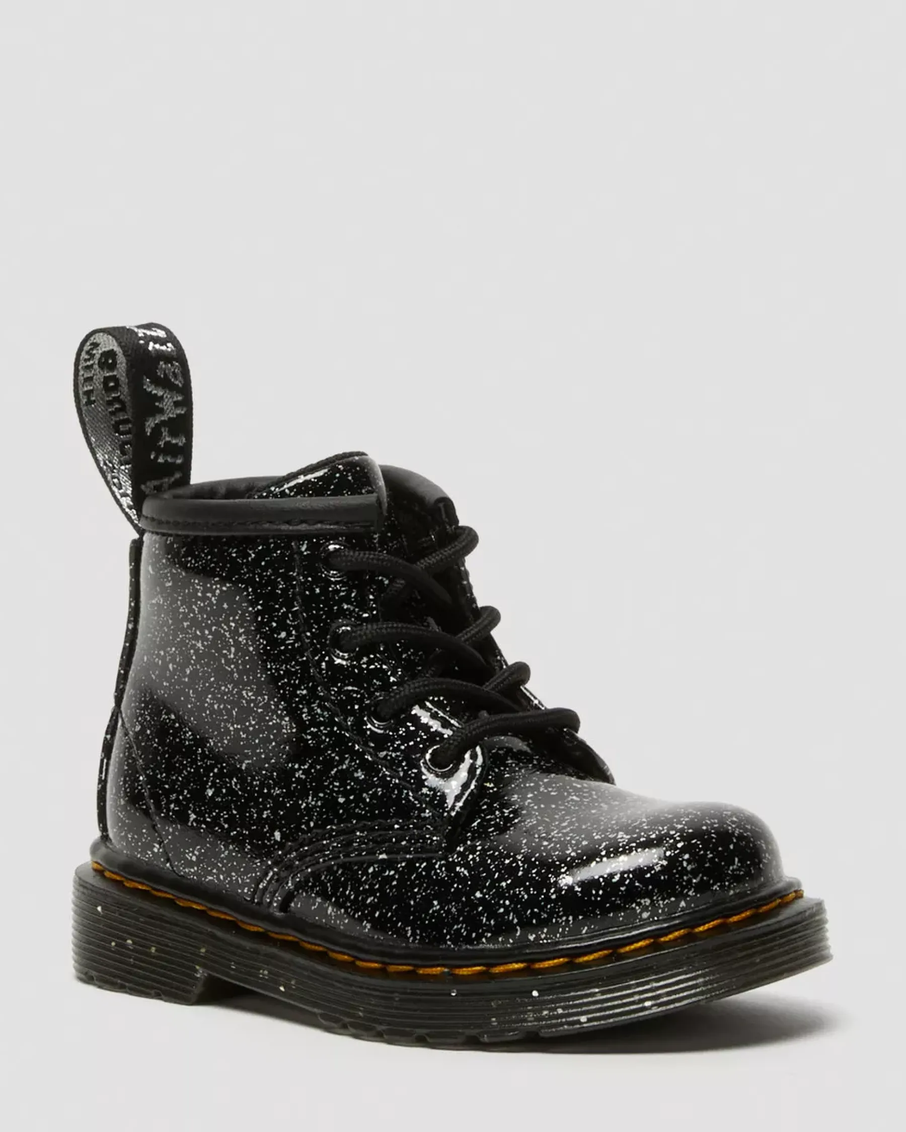 Glitter & Patent Boots|Infant / 0-1 Years>Dr. Martens Infant 1460 Glitter Ankle Boots Black — Cosmic Glitter