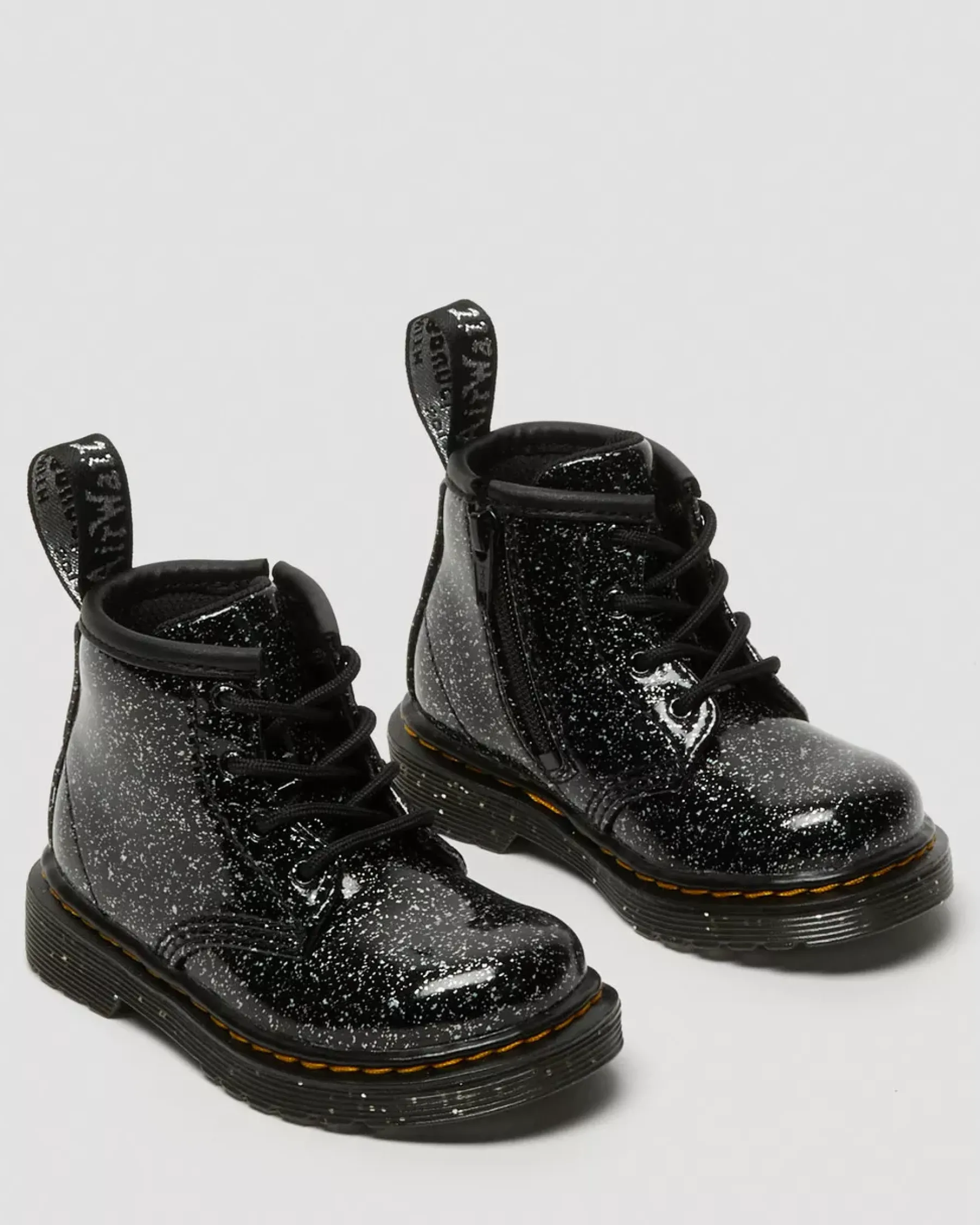 Glitter & Patent Boots|Infant / 0-1 Years>Dr. Martens Infant 1460 Glitter Ankle Boots Black — Cosmic Glitter