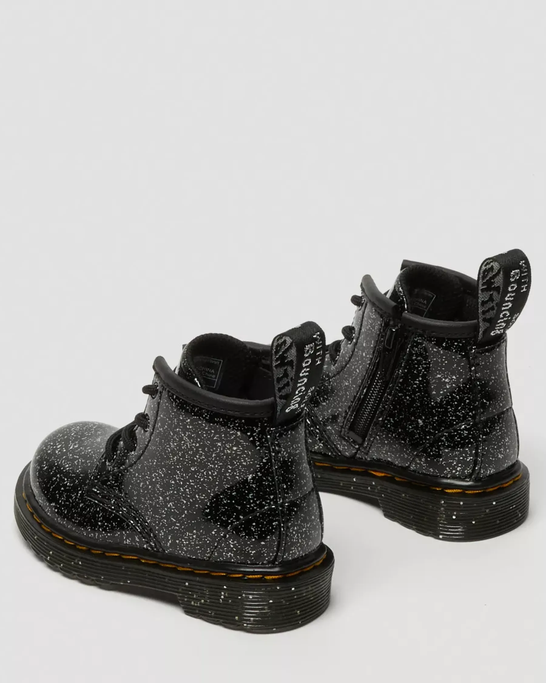 Glitter & Patent Boots|Infant / 0-1 Years>Dr. Martens Infant 1460 Glitter Ankle Boots Black — Cosmic Glitter