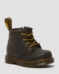 Infant / 0-1 Years|Boots>Dr. Martens Infant 1460 Wildhorse Leather Lace Up Boots Dark Brown — Wildhorse Lamper