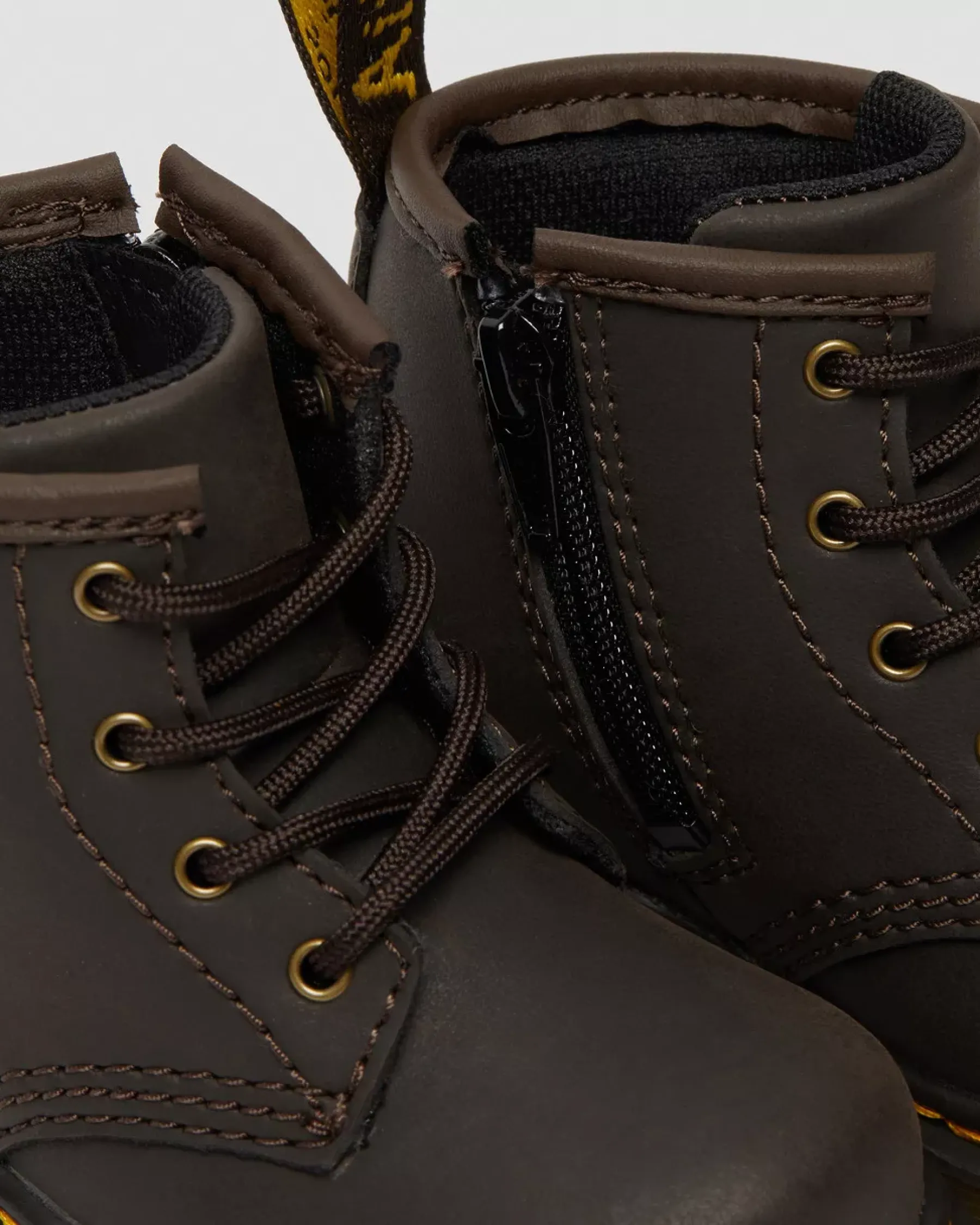 Infant / 0-1 Years|Boots>Dr. Martens Infant 1460 Wildhorse Leather Lace Up Boots Dark Brown — Wildhorse Lamper