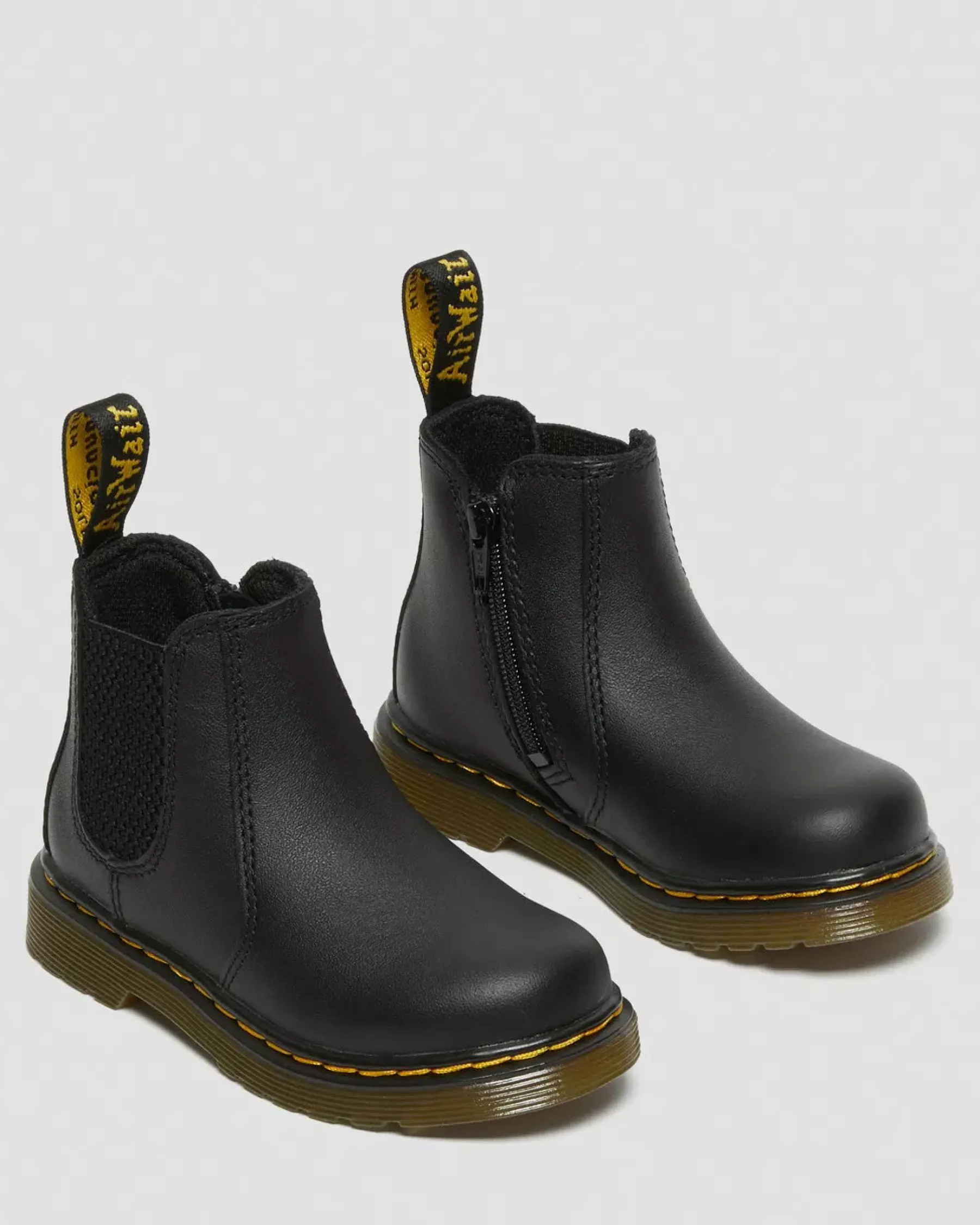 Infant / 0-1 Years|Toddler / 2-4 Years>Dr. Martens Infant/Toddler 2976 Softy T Leather Chelsea Boots Black — Softy T