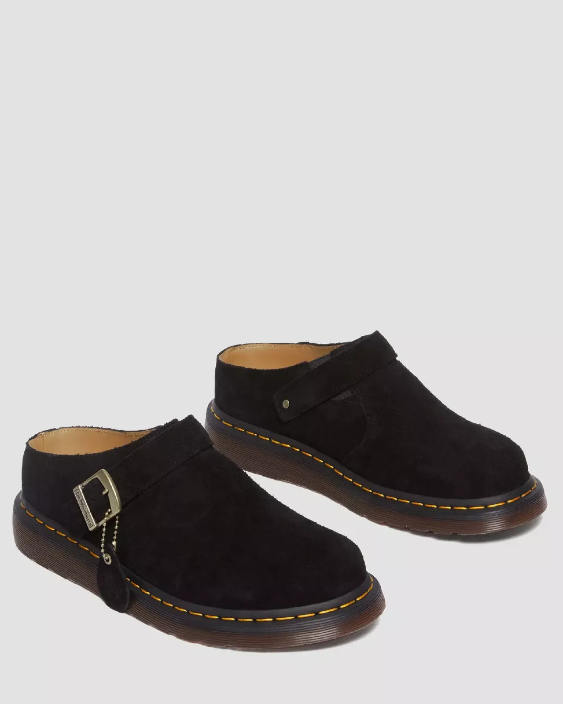 Mules & Slides|Sandals>Dr. Martens Isham Desert Oasis Suede Mules Black — Desert Oasis Suede
