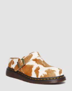 Originals|Mules & Slides>Dr. Martens Isham Hair-On Cow Print Slingback Mules JERSEY COW PRINT — Hair On