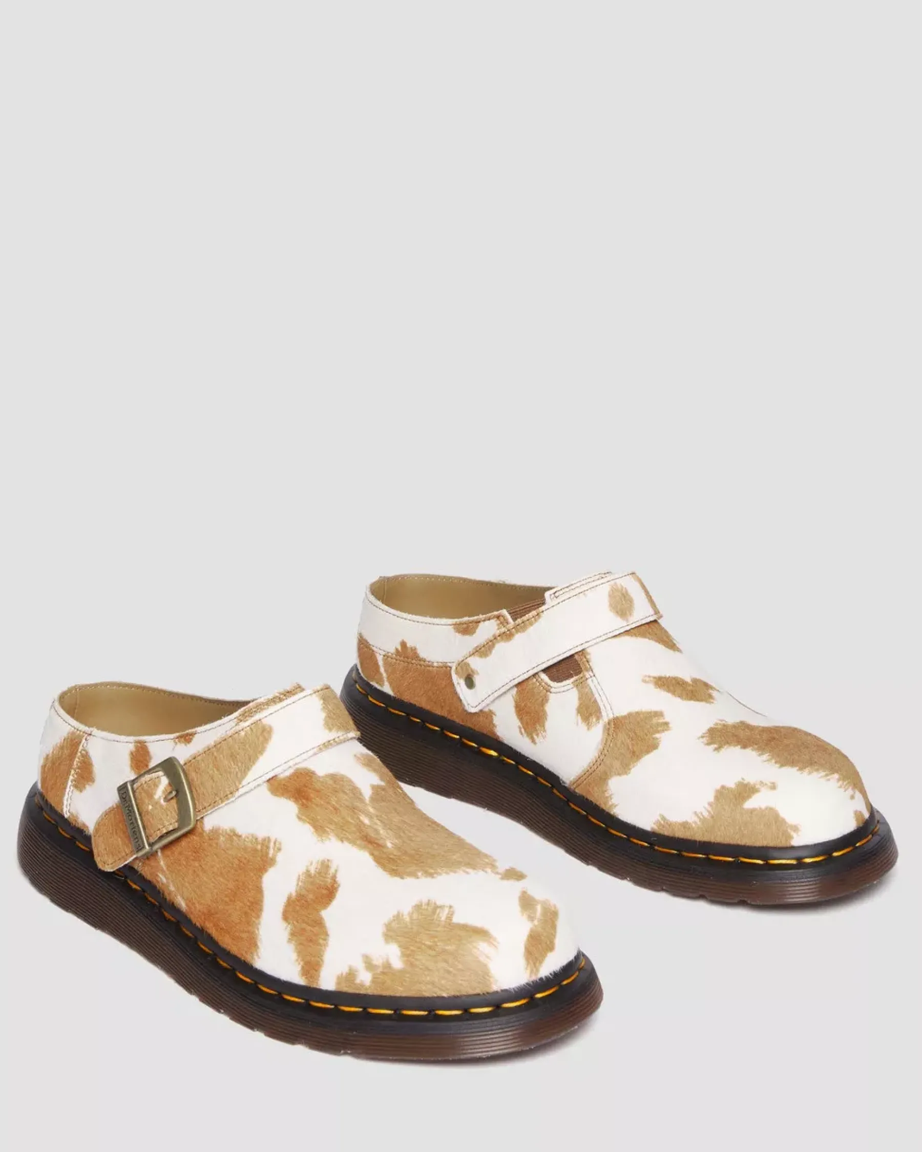 Originals|Mules & Slides>Dr. Martens Isham Hair-On Cow Print Slingback Mules JERSEY COW PRINT — Hair On