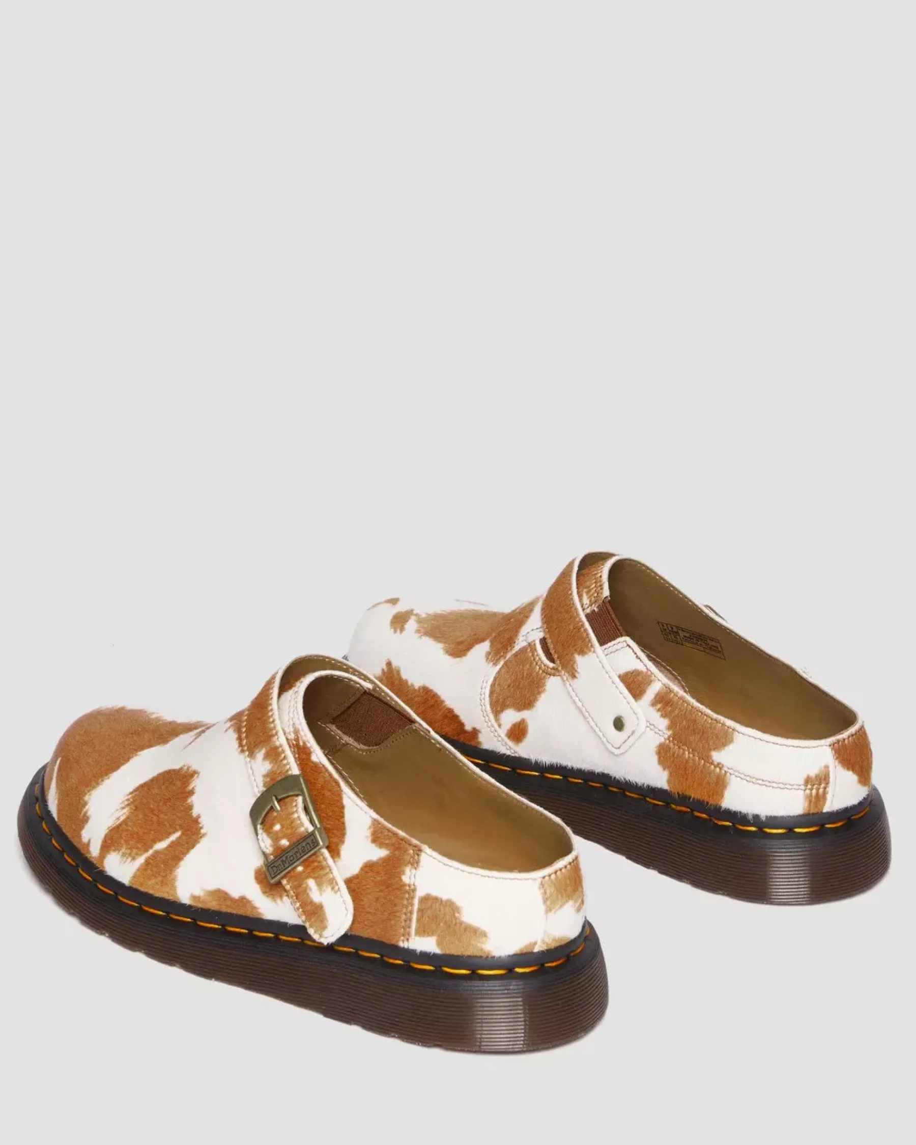 Originals|Mules & Slides>Dr. Martens Isham Hair-On Cow Print Slingback Mules JERSEY COW PRINT — Hair On