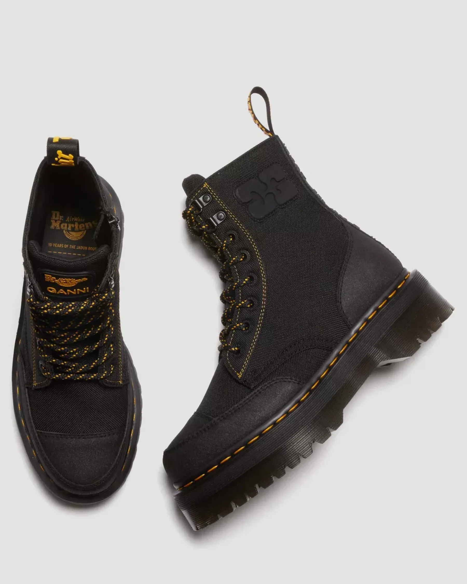 Boots|Collaborations>Dr. Martens Jadon Boot Ganni Extra Tough Platforms Black