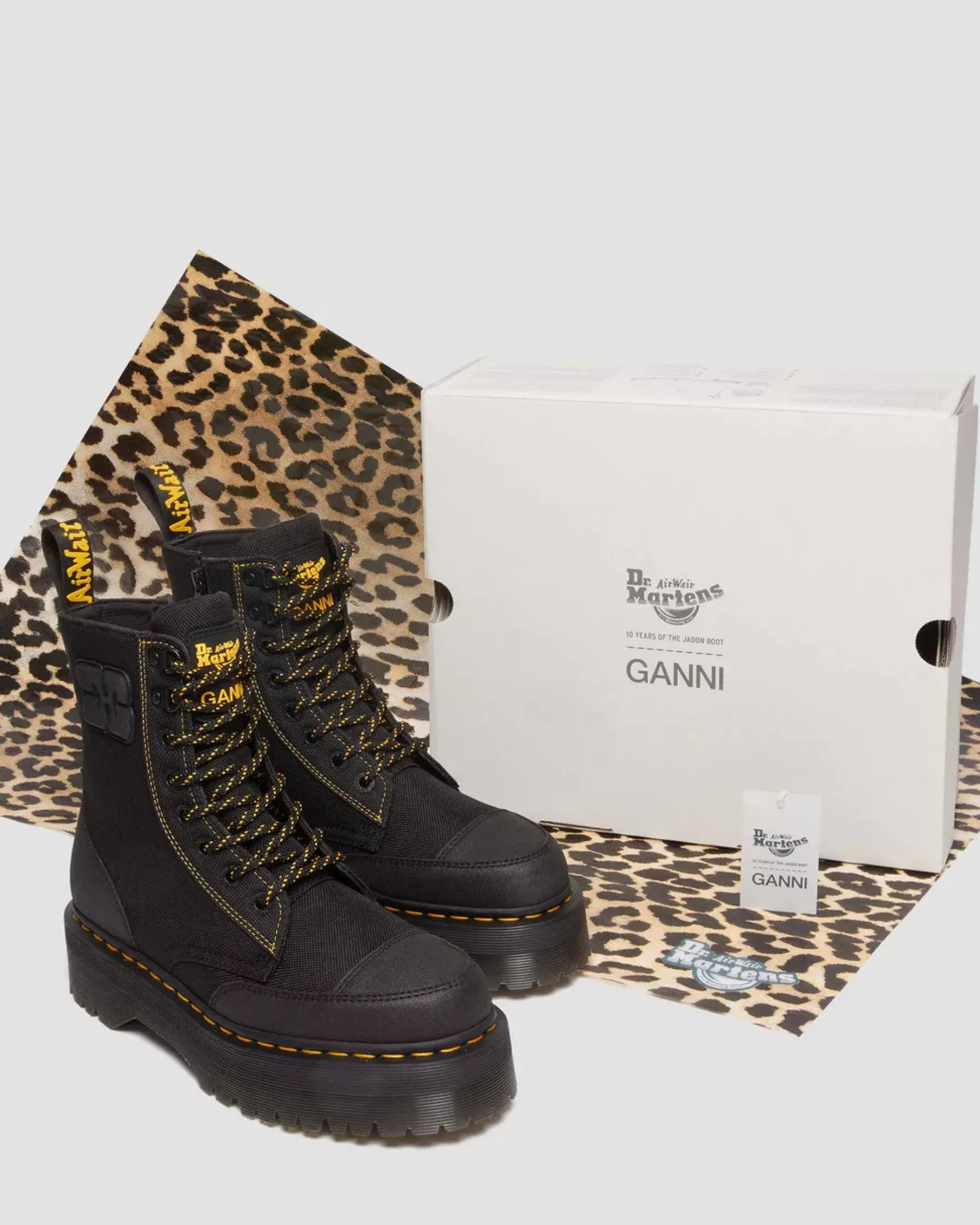 Boots|Collaborations>Dr. Martens Jadon Boot Ganni Extra Tough Platforms Black