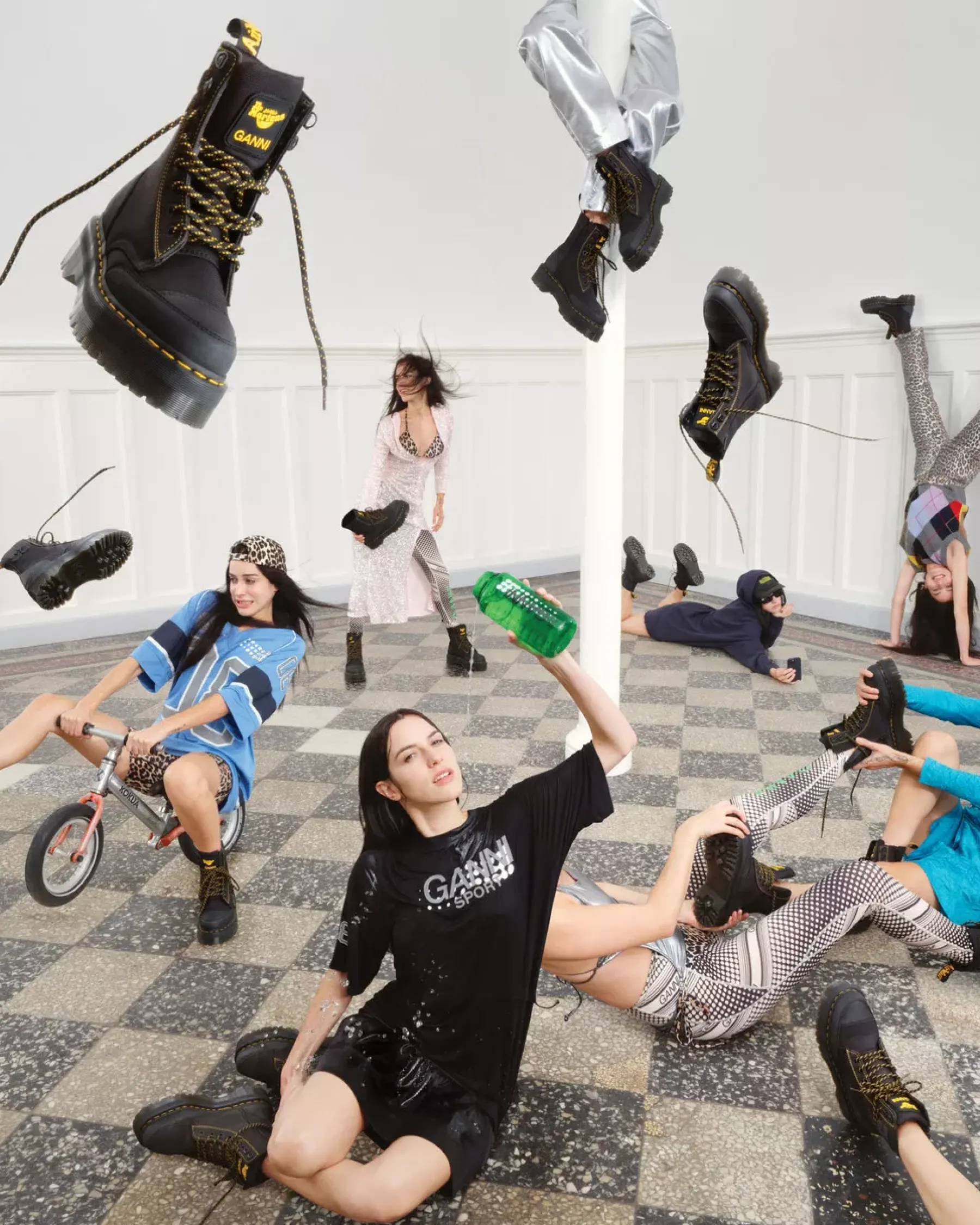Boots|Collaborations>Dr. Martens Jadon Boot Ganni Extra Tough Platforms Black