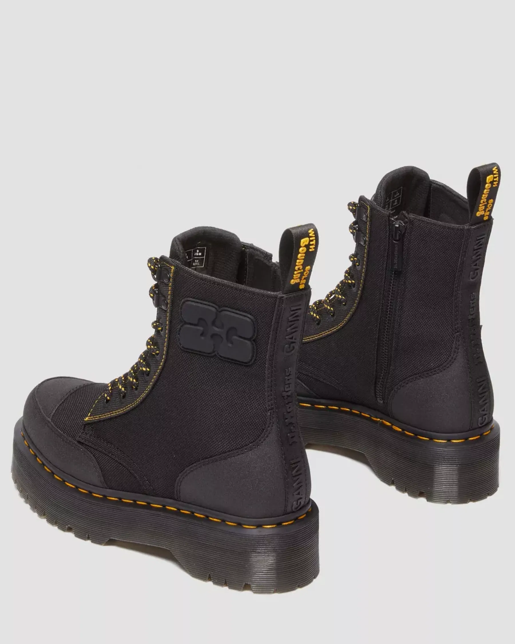 Boots|Collaborations>Dr. Martens Jadon Boot Ganni Extra Tough Platforms Black
