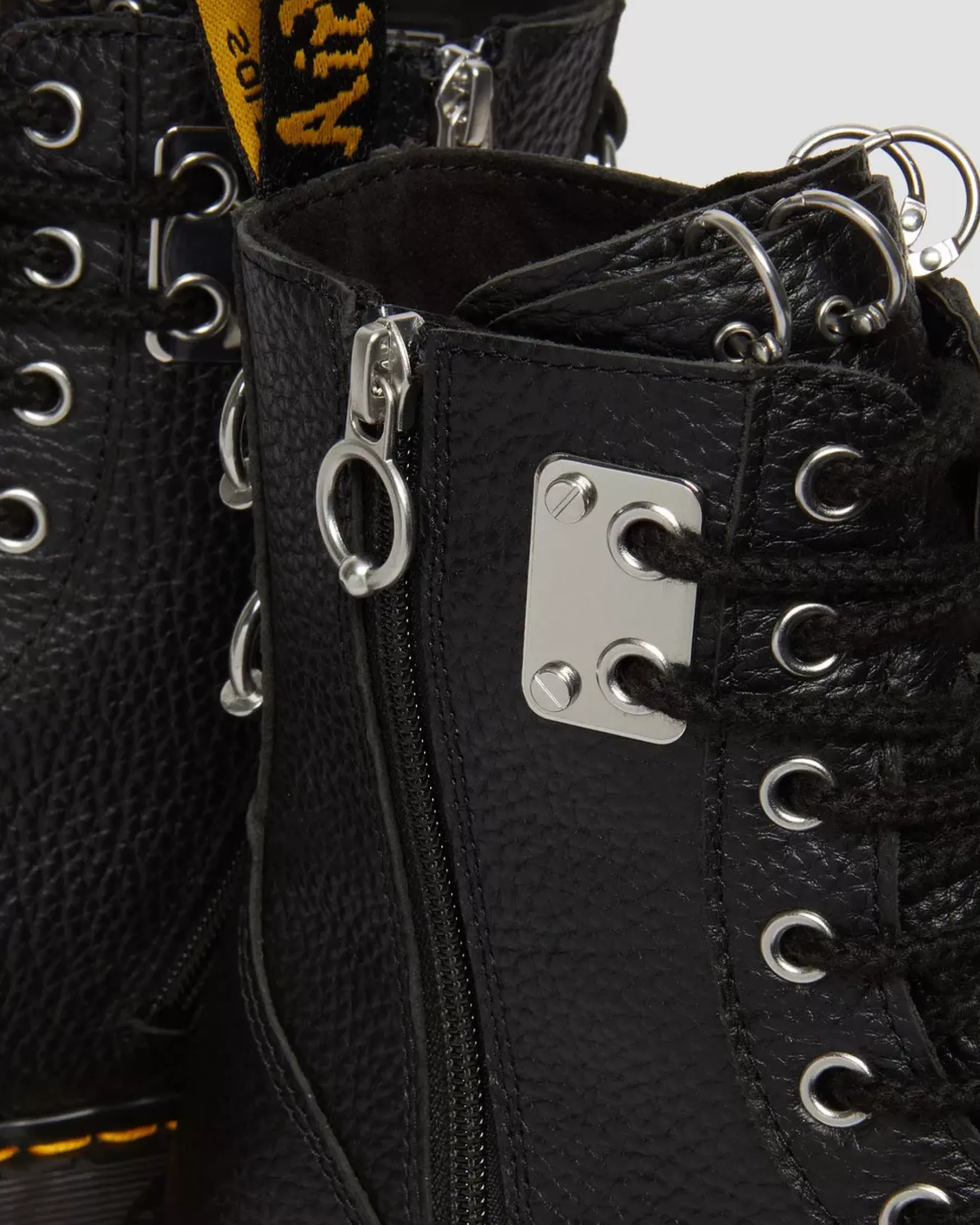 Ankle Boots|Platforms>Dr. Martens Jadon Boot Piercing Milled Nappa Leather Platforms Black — Milled Nappa