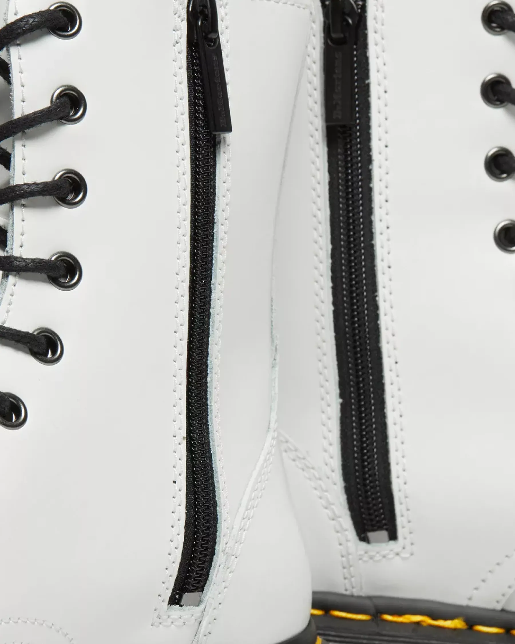 Bestsellers|Platform Boots>Dr. Martens Jadon Boot Smooth Leather Platforms White — Polished Smooth