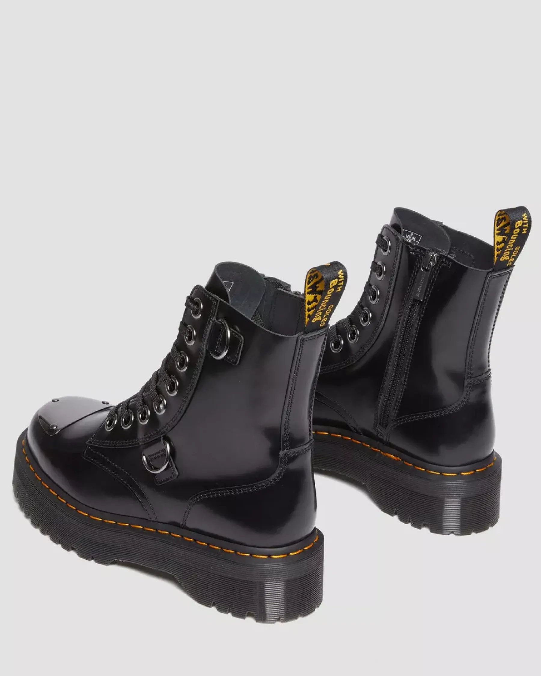 Sale|Platform Boots>Dr. Martens Jadon Boot Toe Guard Leather Platforms Black — Buttero