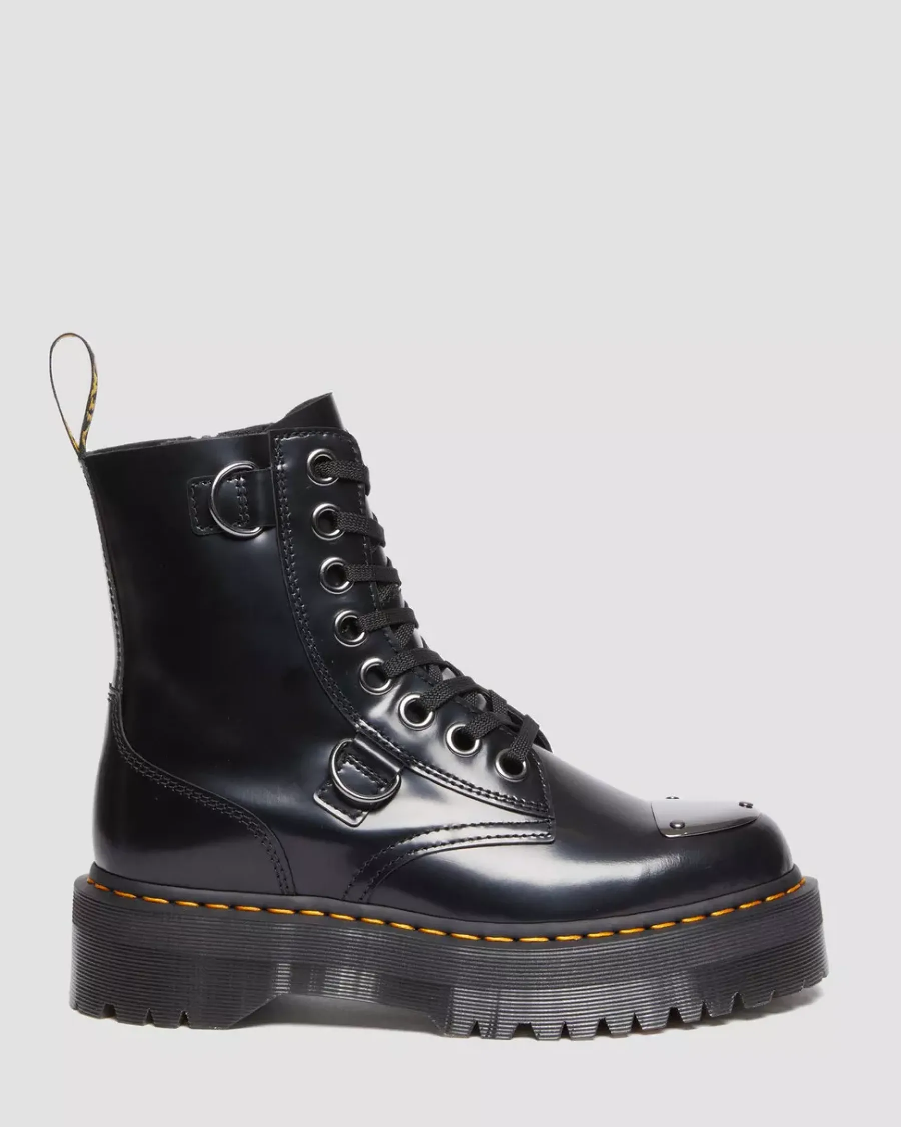 Sale|Platform Boots>Dr. Martens Jadon Boot Toe Guard Leather Platforms Black — Buttero