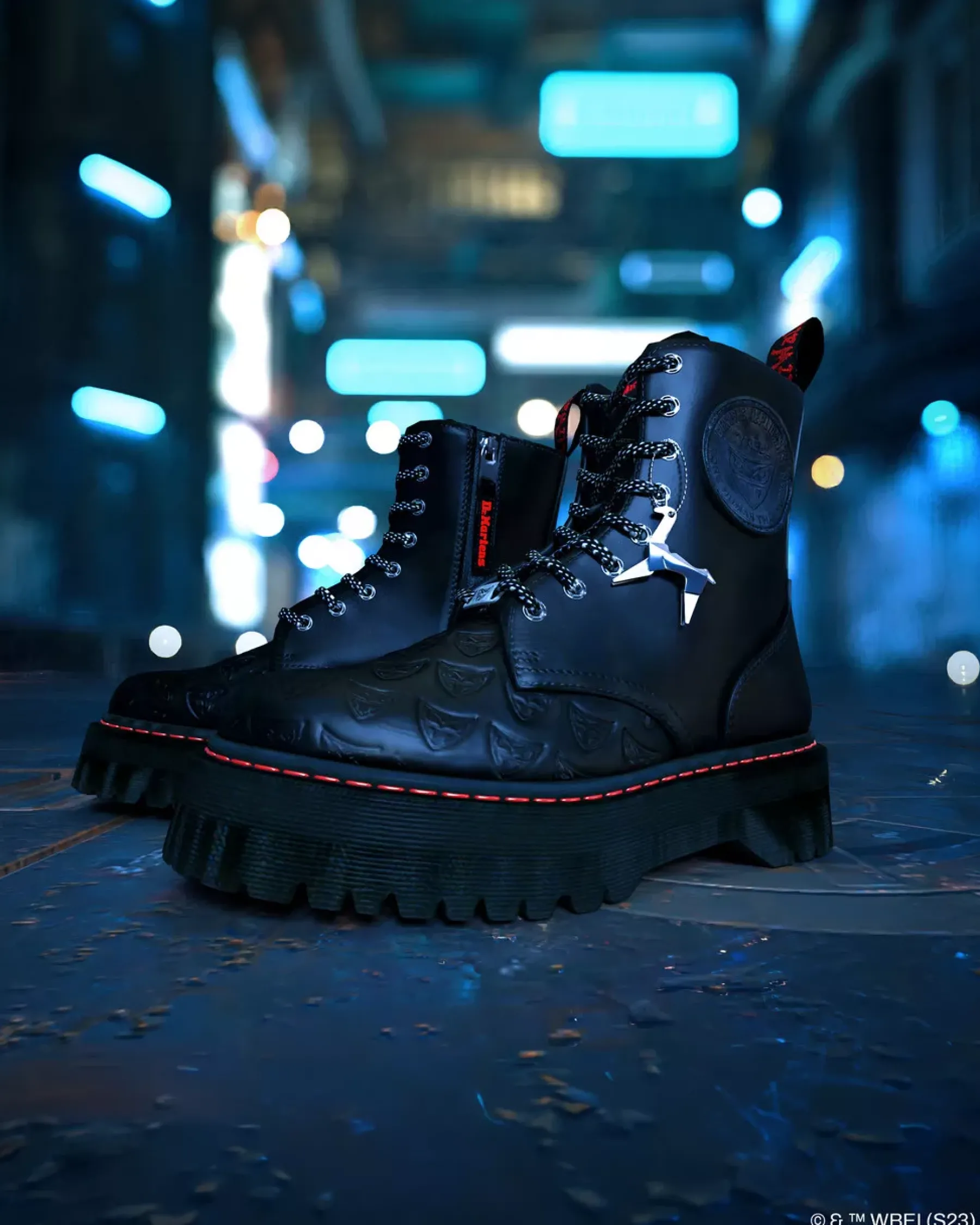 Platform Boots|Ankle Boots>Dr. Martens Jadon Boot WB Blade Runner Leather Platforms Black