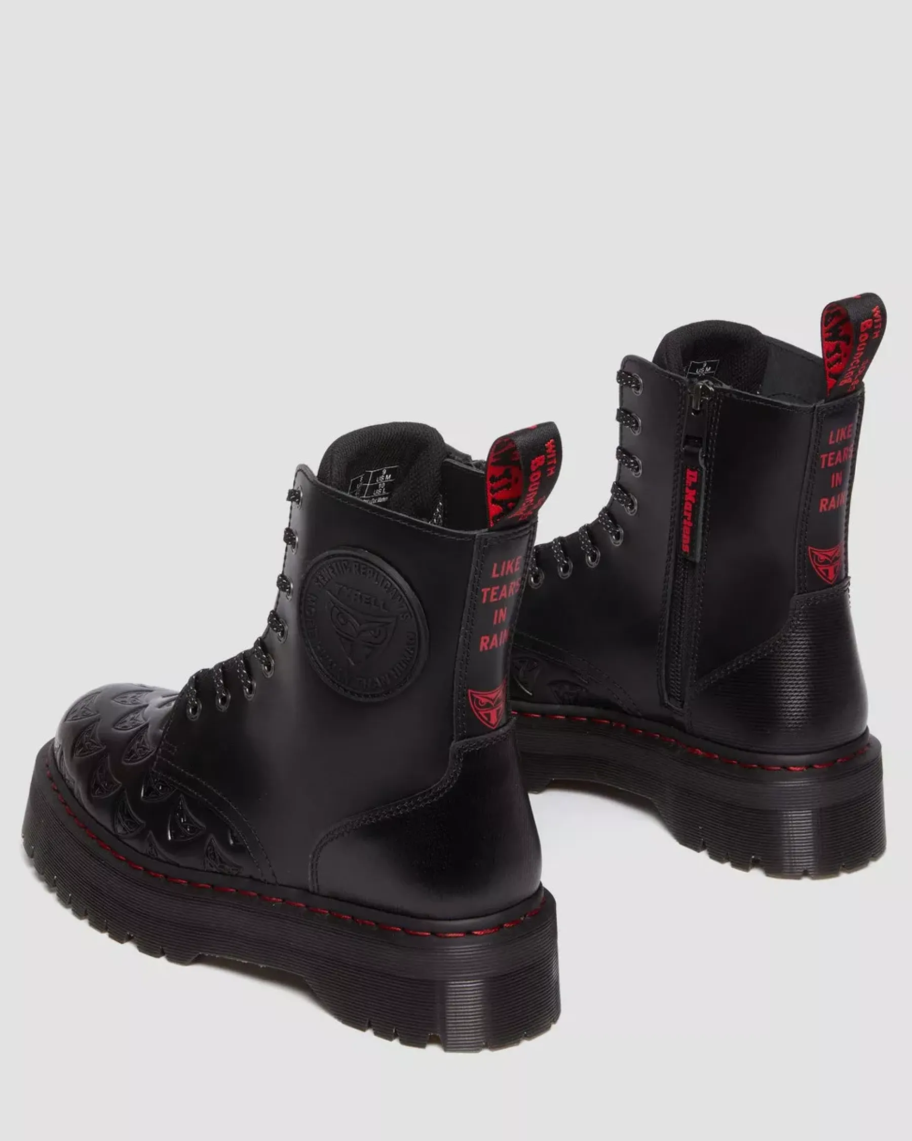 Platform Boots|Ankle Boots>Dr. Martens Jadon Boot WB Blade Runner Leather Platforms Black