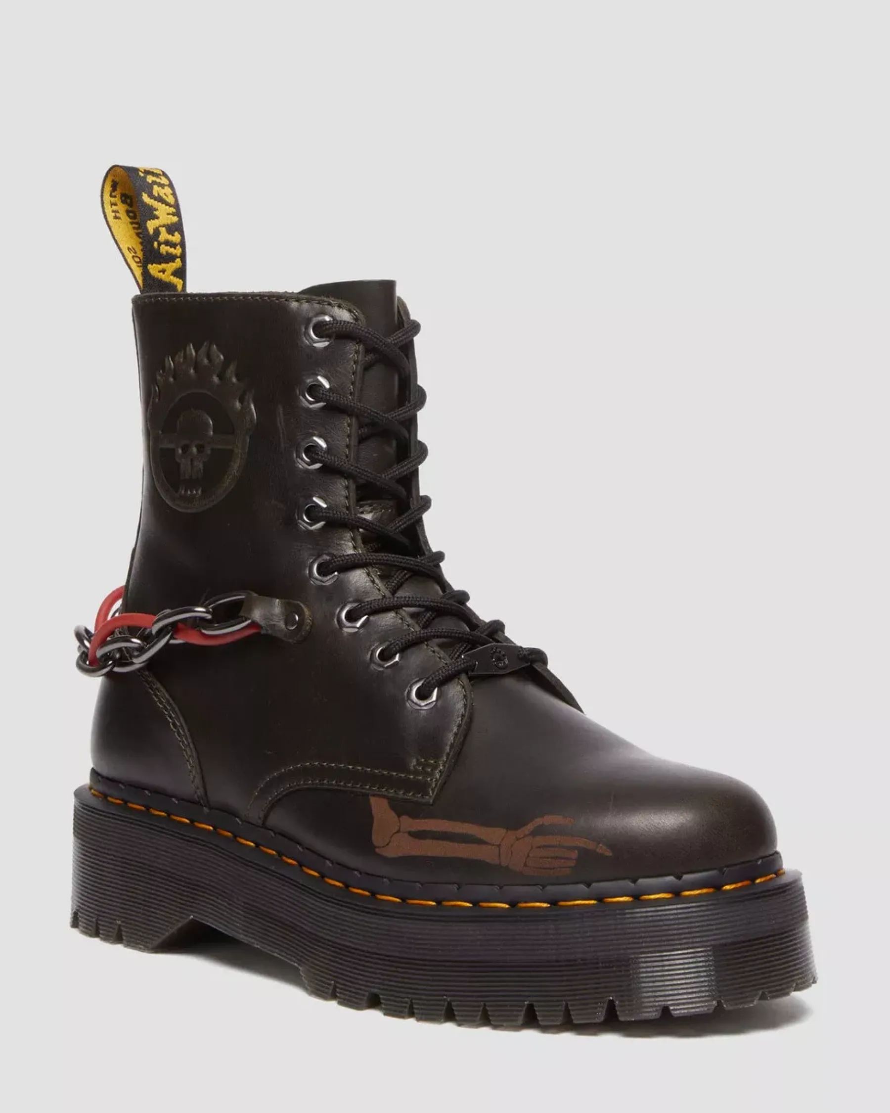 Platform Boots|Ankle Boots>Dr. Martens Jadon Boot WB Mad Max Leather Platforms Dark Taupe — Orleans