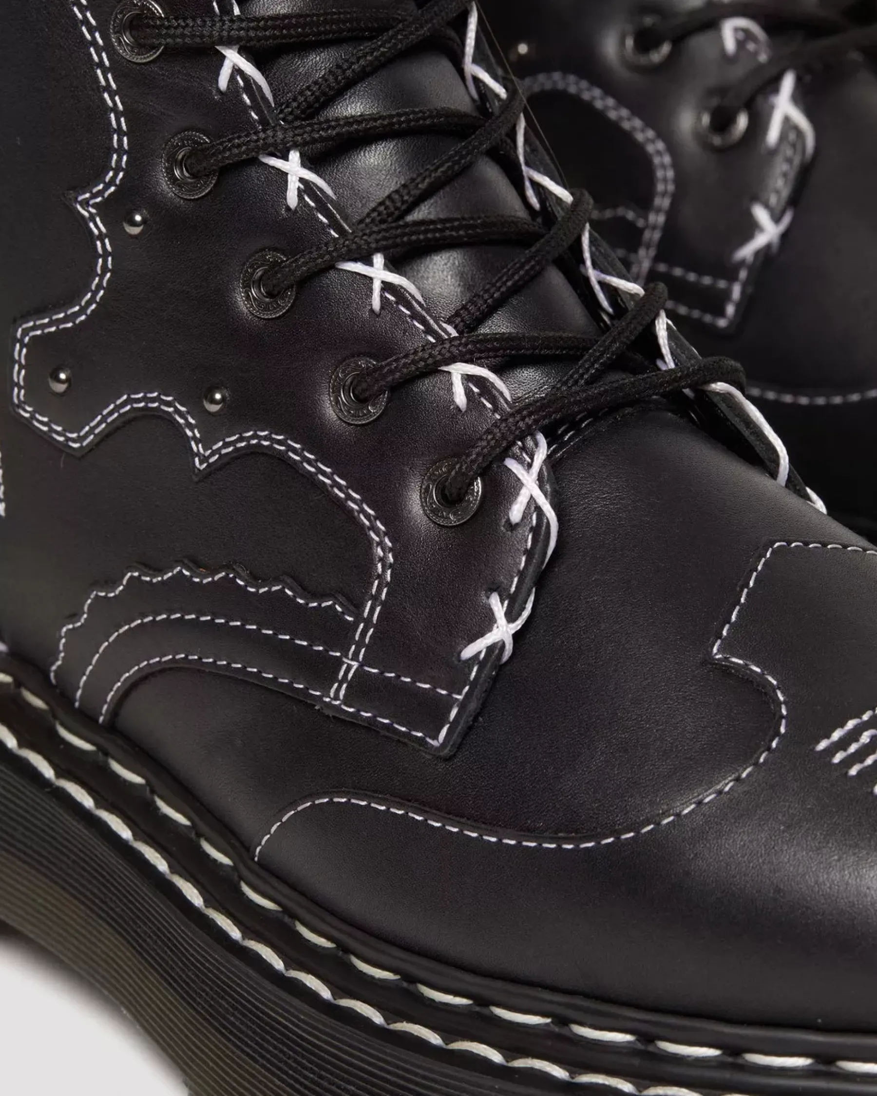Platform Boots|Platforms>Dr. Martens Jadon Hi Boot Gothic Americana Leather Platforms Black — Wanama