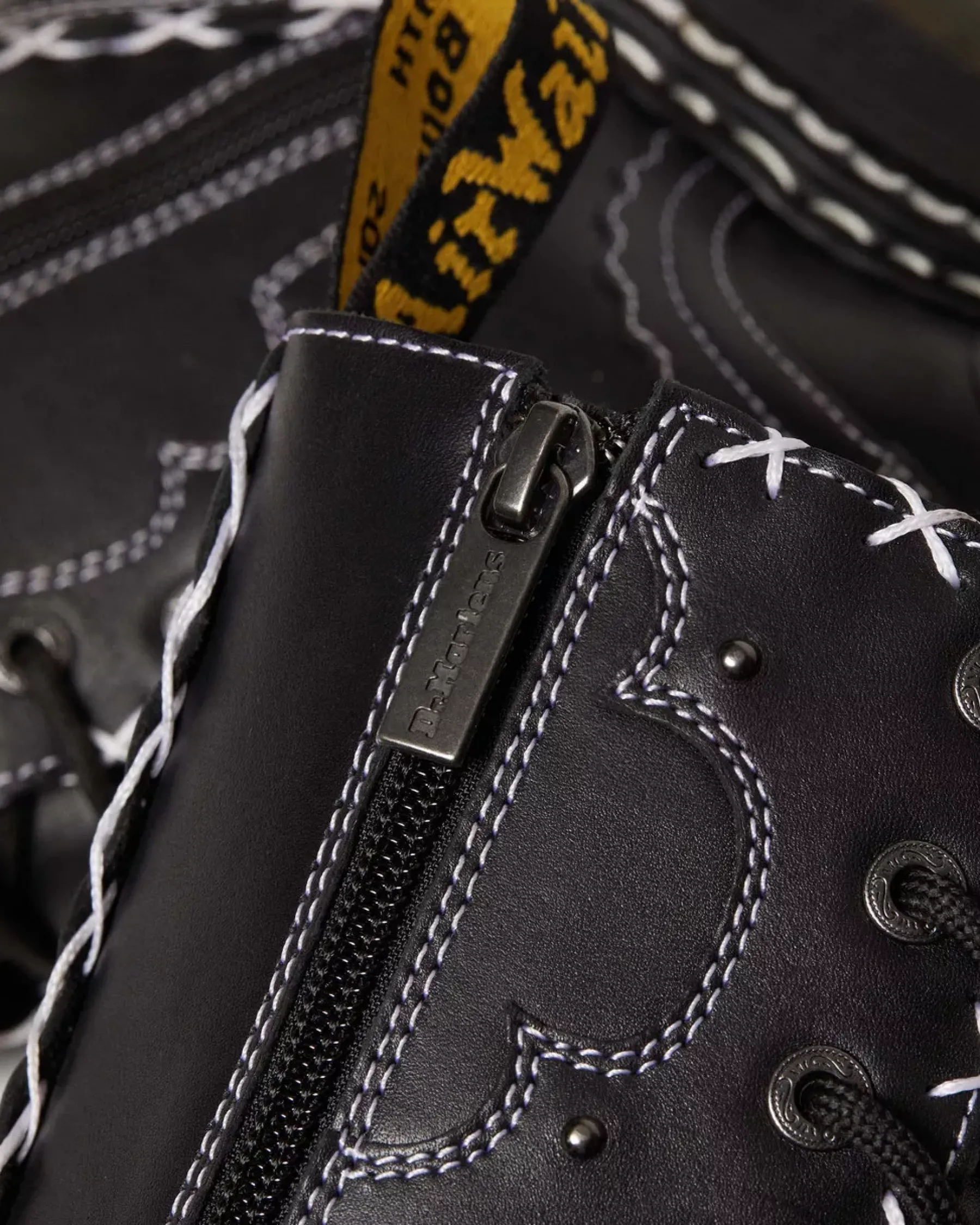 Platform Boots|Platforms>Dr. Martens Jadon Hi Boot Gothic Americana Leather Platforms Black — Wanama
