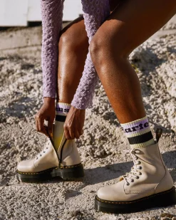 Sale|Platform Boots>Dr. Martens Jadon III Boot Pisa Leather Platforms Parchment Beige — Pisa